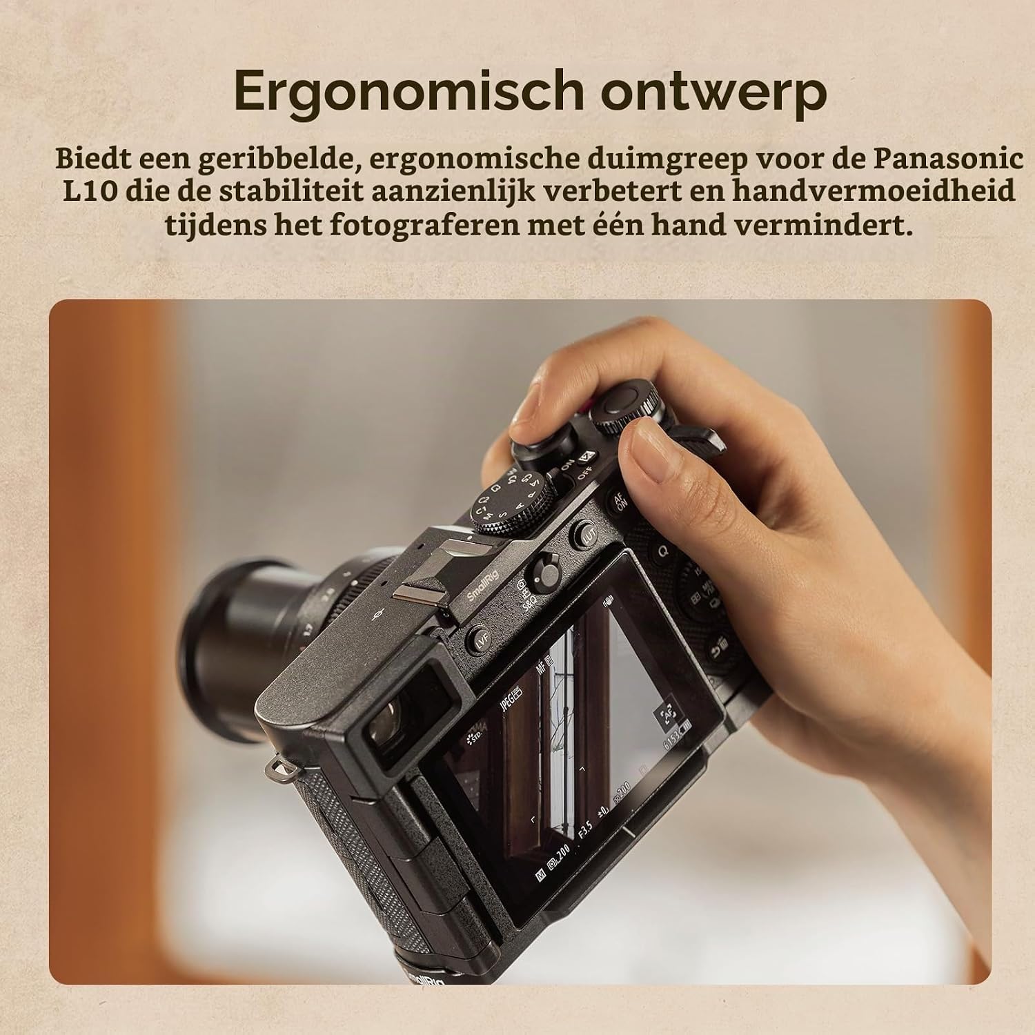 Thumbnail 1 de SMALLRIG L10-5702 duimgreep met flitsschoenafdekking voor Panasonic LUMIX L10