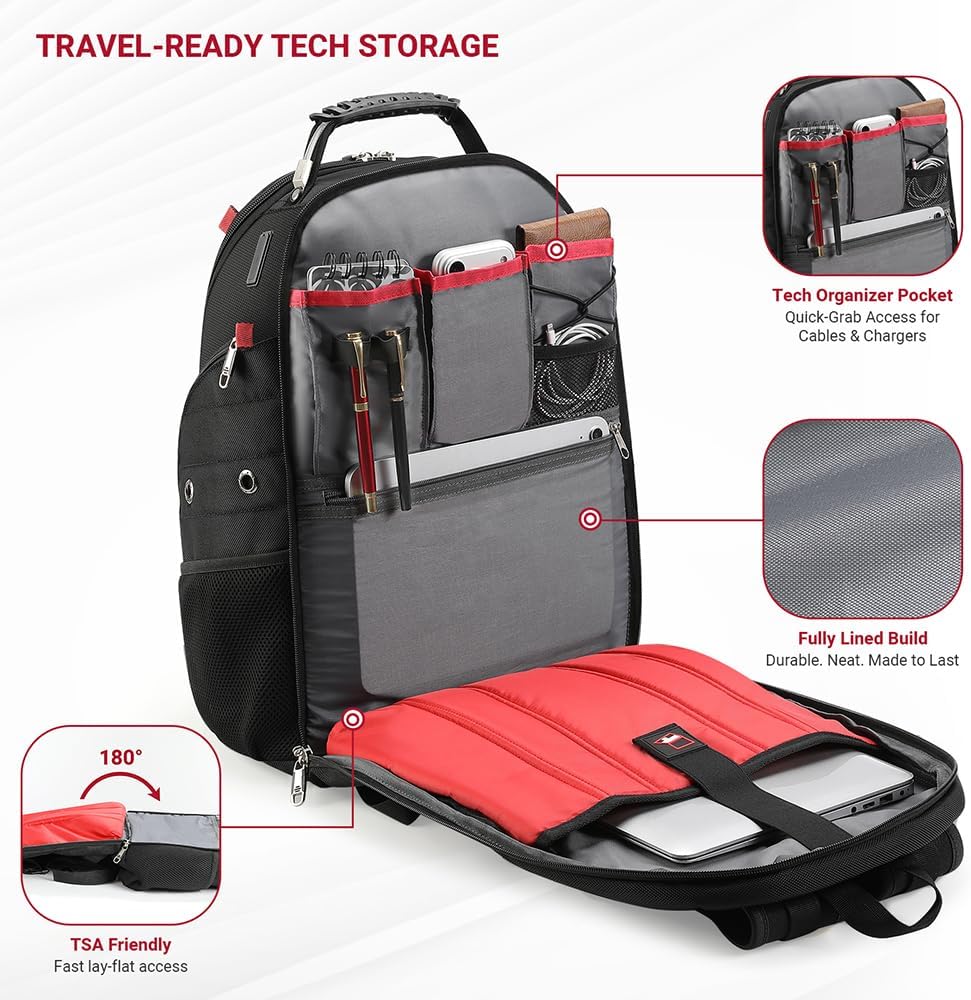 Detalle de Star Cloud 17 Inch Travel Laptop Backpack with USB & Type-C Ports
