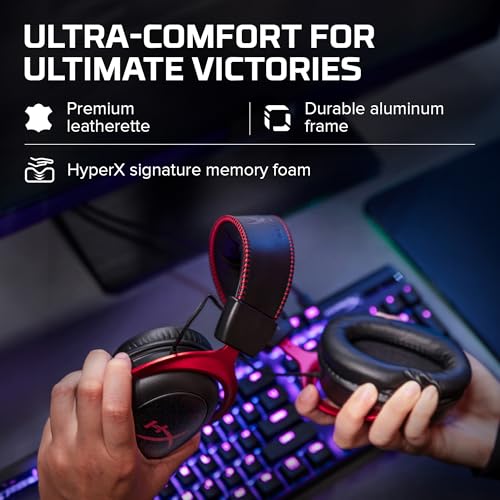 Thumbnail 4 de HyperX Cloud II Gaming Headset with 7.1 Surround Sound (Red)