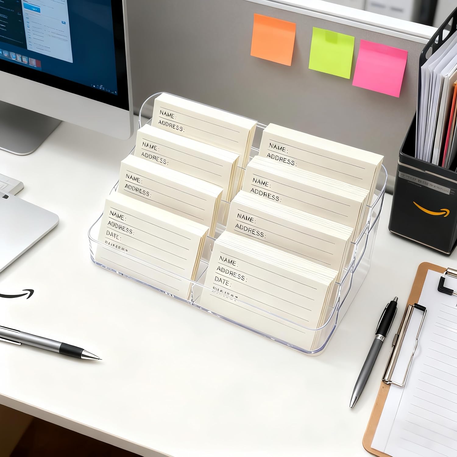 Detalle de Toowood 2 Pcs 8-Pocket Clear Desktop Card Holder Set