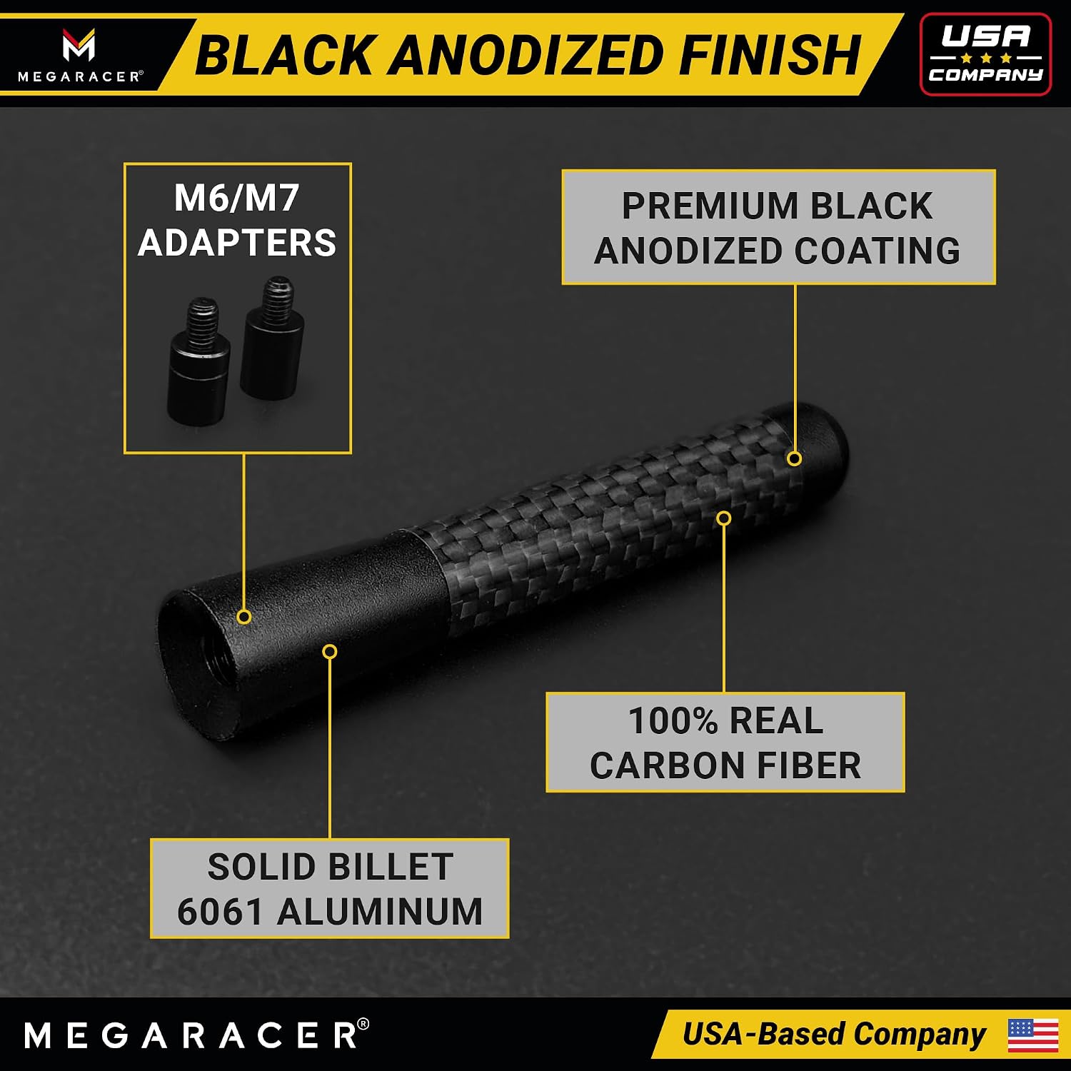 Detalle de Mega Racer Short Truck Antenna, 3-Inch