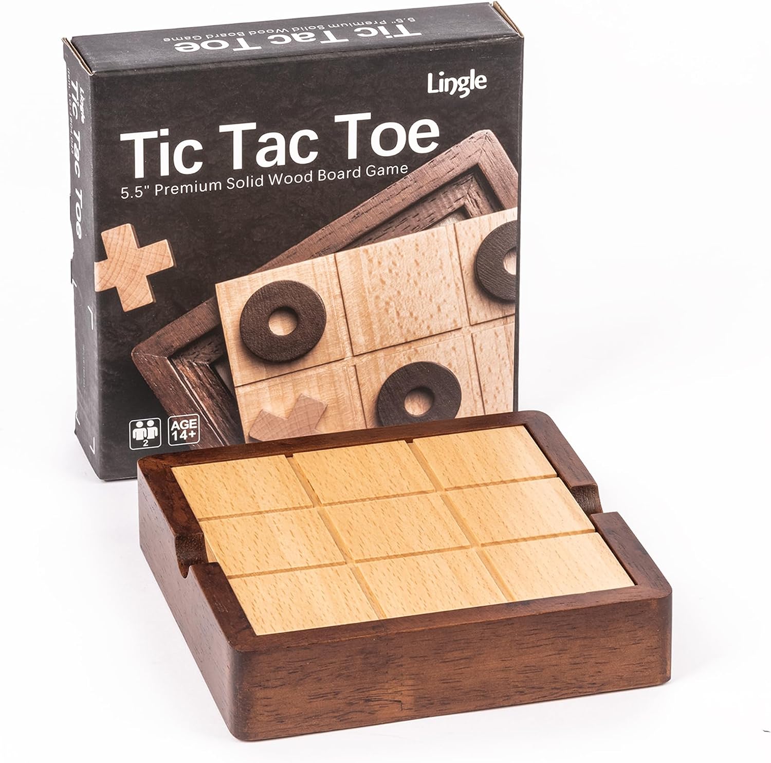 Thumbnail 5 de Lingle 5.5" Wooden Tic Tac Toe game 🎲