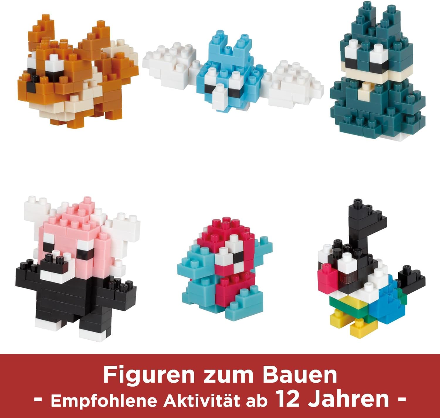Thumbnail 2 de Bandai Nanoblock Pokémon Normal-Typ Pack NBPM14B – 6 Mini-Figuren zum Zusammenbauen