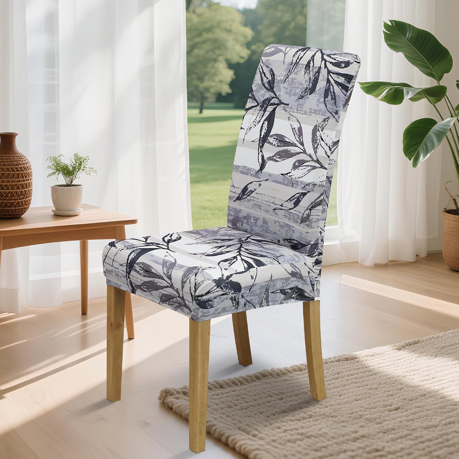 Detalle 2 de Housse chaise haute Jacquard – ensemble 2/4/6 pièces, avec dossiers