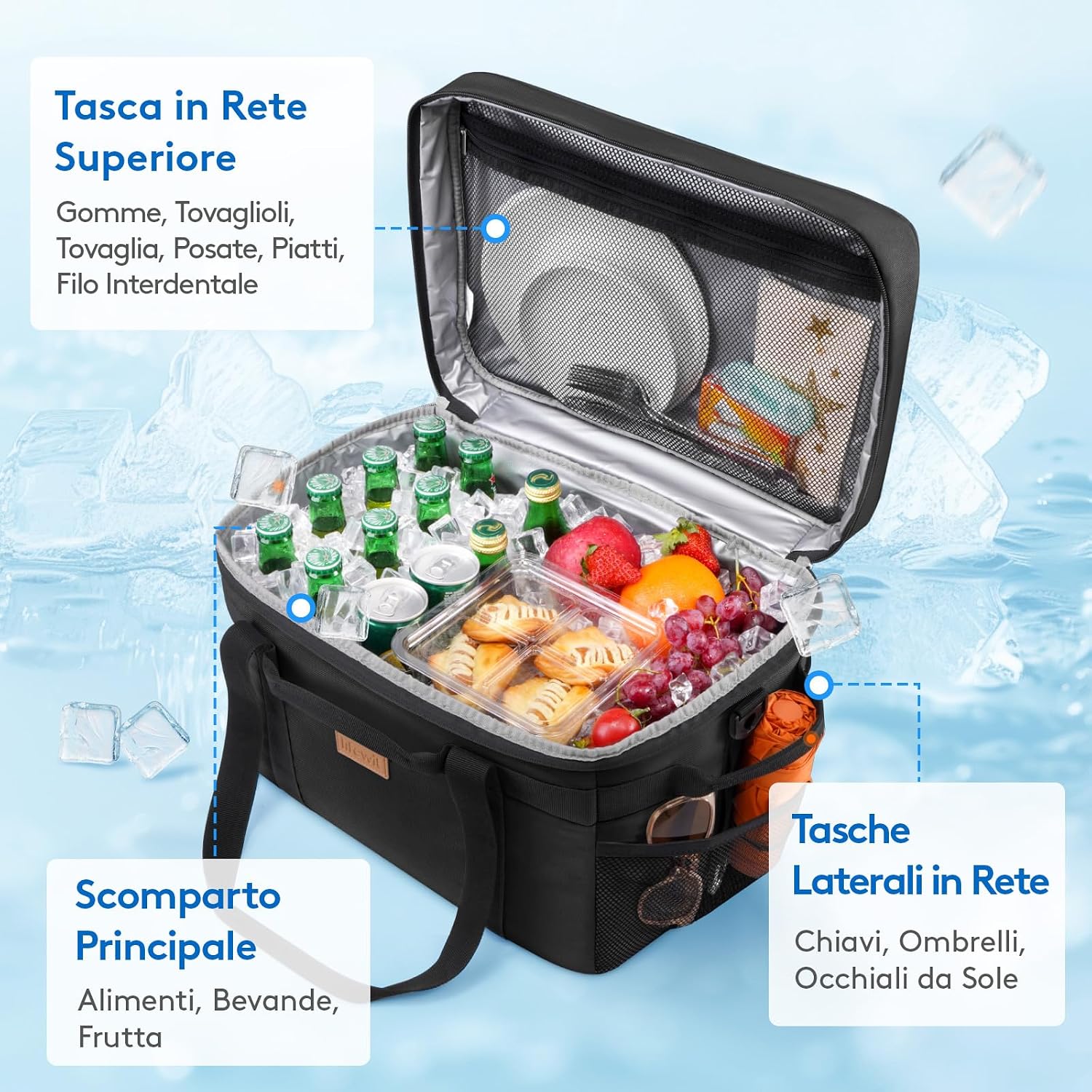 Thumbnail 4 de Lifewit Borsa Termica 30L per pranzo e picnic, grande cooler bag portatile impermeabile