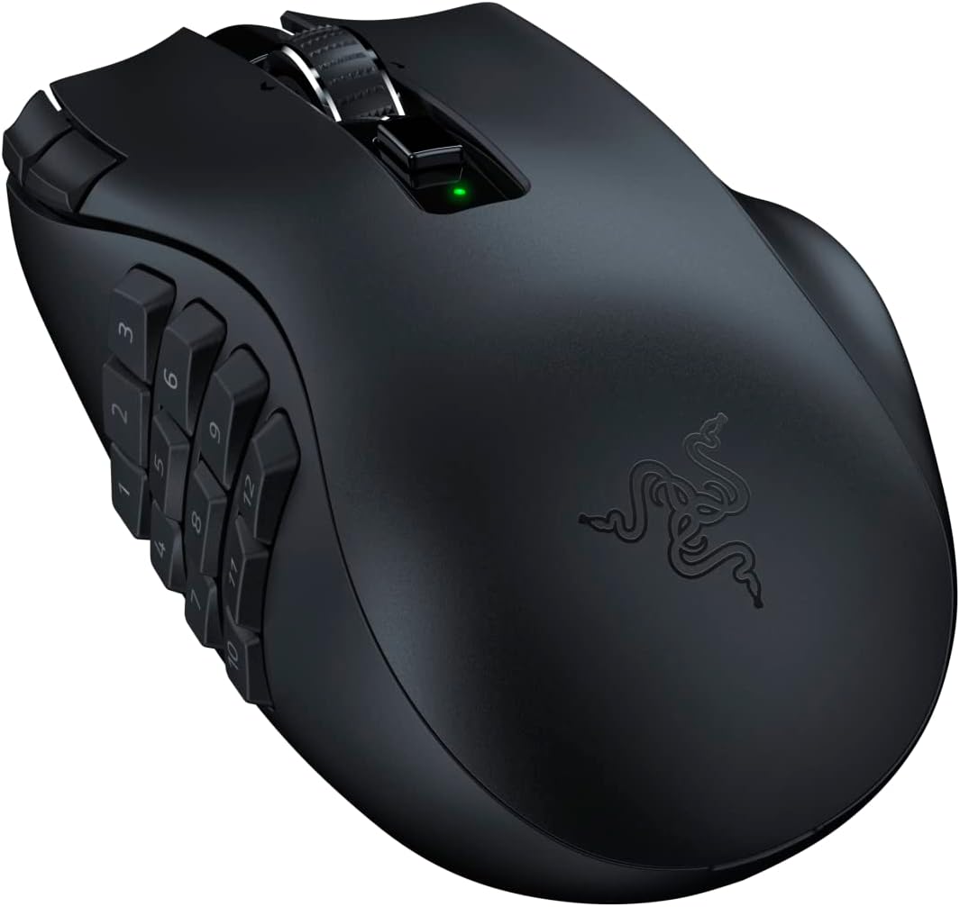 Thumbnail 6 de Razer Naga V2 HyperSpeed kabellose MMO-Gaming-Maus mit 19 programmierbaren Tasten, 2,4-GHz-Wireless & Bluetooth