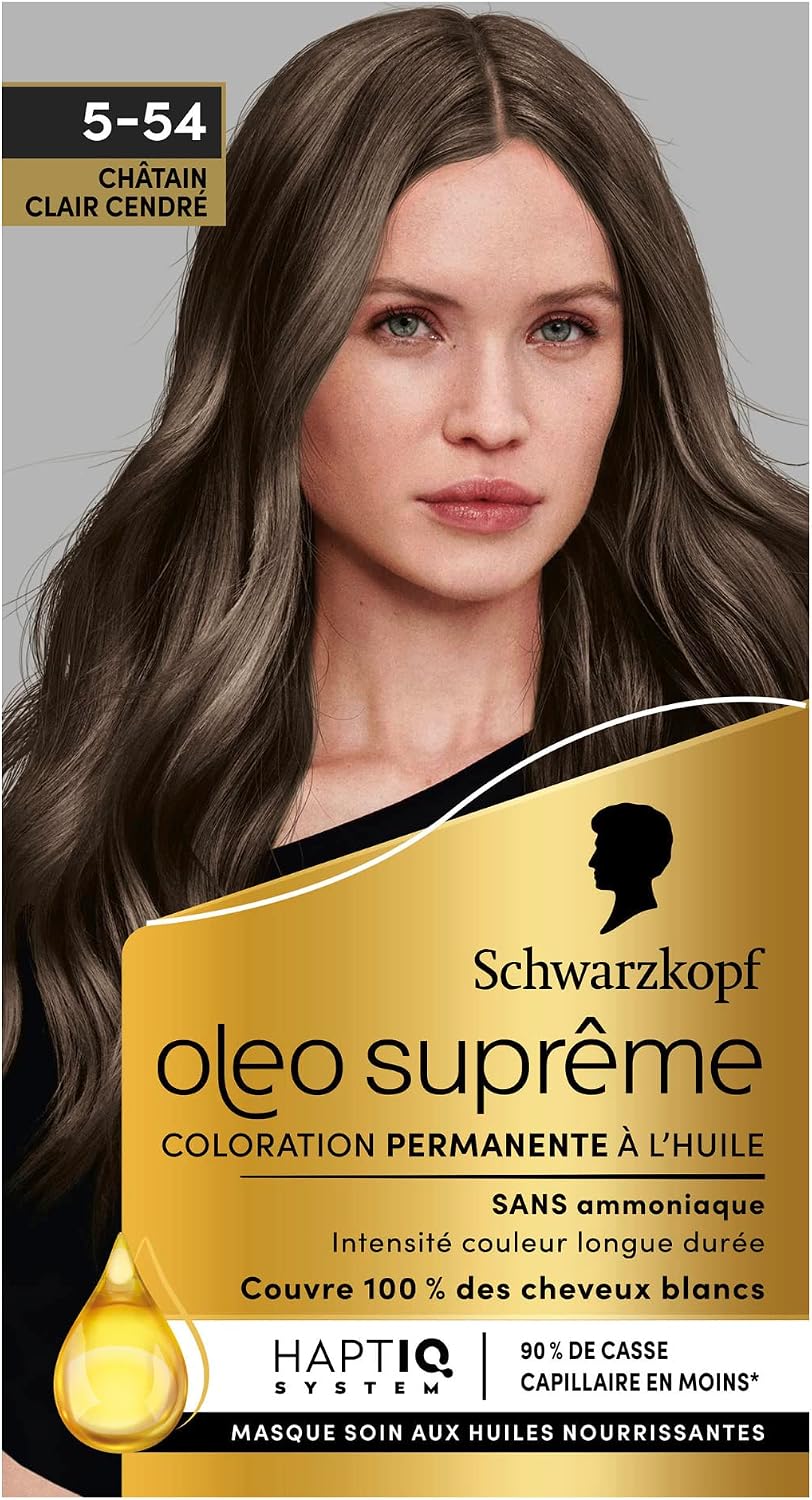 Schwarzkopf Oleo Suprême 5-54 Châtain Clair Cendré 🎨