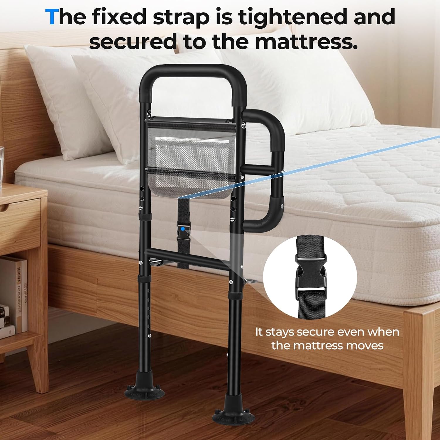 Thumbnail 6 de Bed Rails for Elderly Adults Safety: ASTM Tested 400 LBS Bed Assist Rail with Side Handle