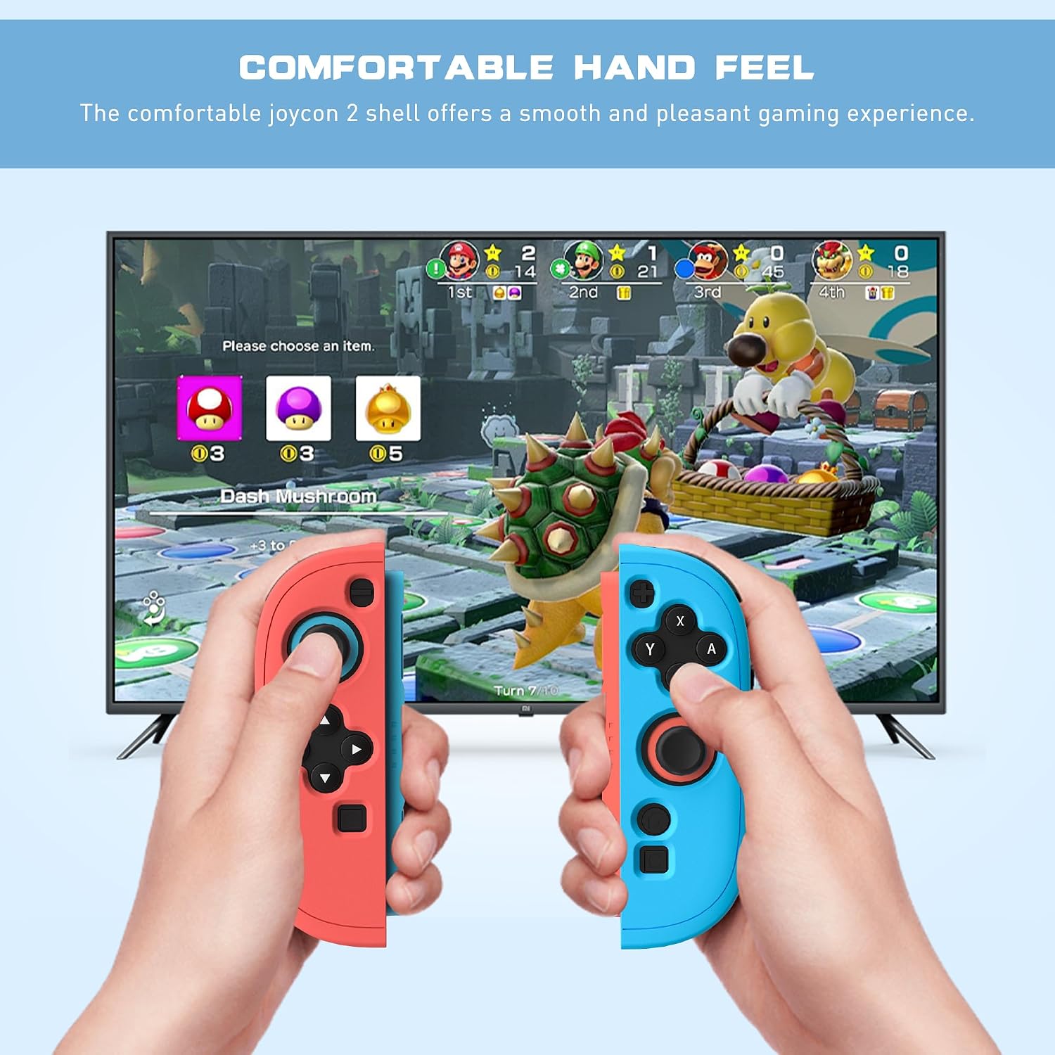 Thumbnail 6 de FUNDIARY Switch 2 Grip Case, Silicone Controller Cover, Blue and Red