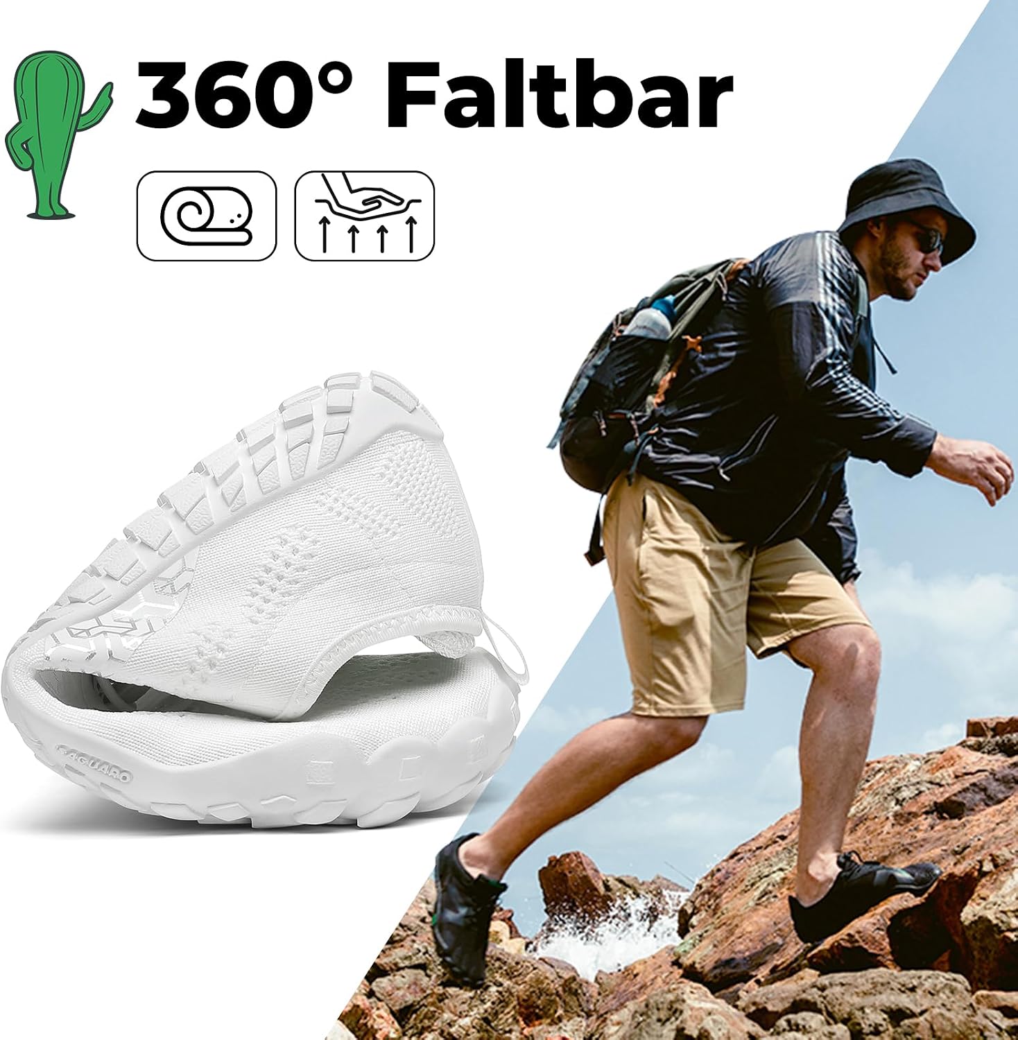 Thumbnail 5 de SAGUARO Barfußschuhe Unisex – Outdoor, Zero-Drop, Zehendesign, Gr. 36–48