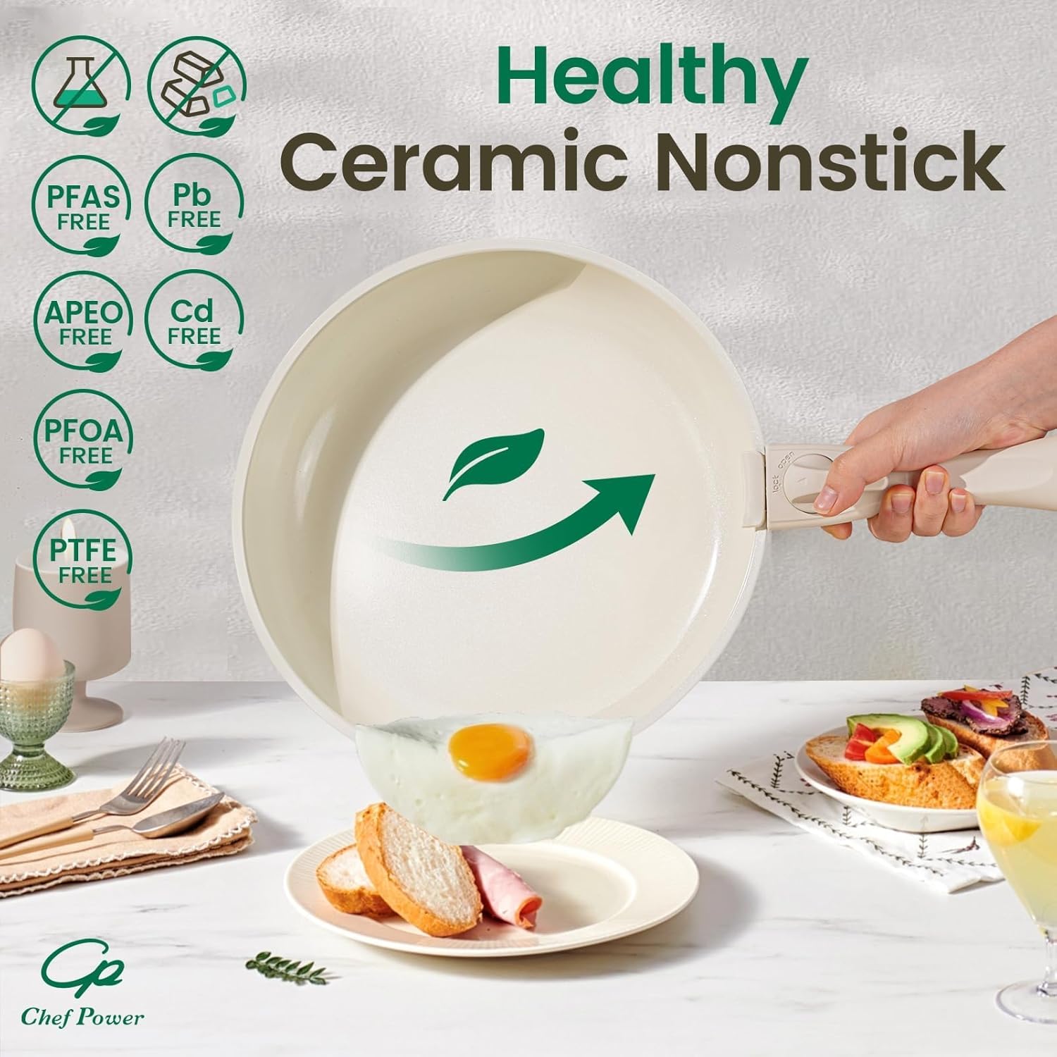 Thumbnail 3 de Chef Power Ceramic Cookware Set, 19-Pc ⚙