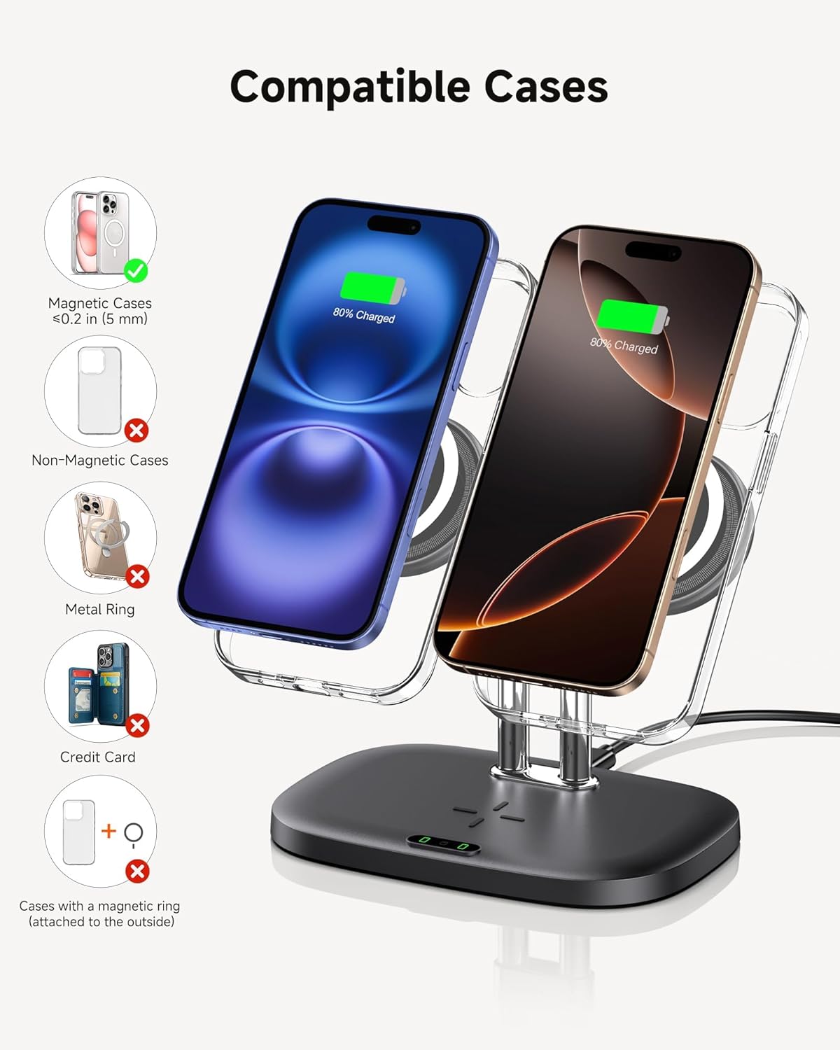 Thumbnail 3 de SwanScout Dual Magnetic Charger 706M for iPhone 12–17 and AirPods Pro family