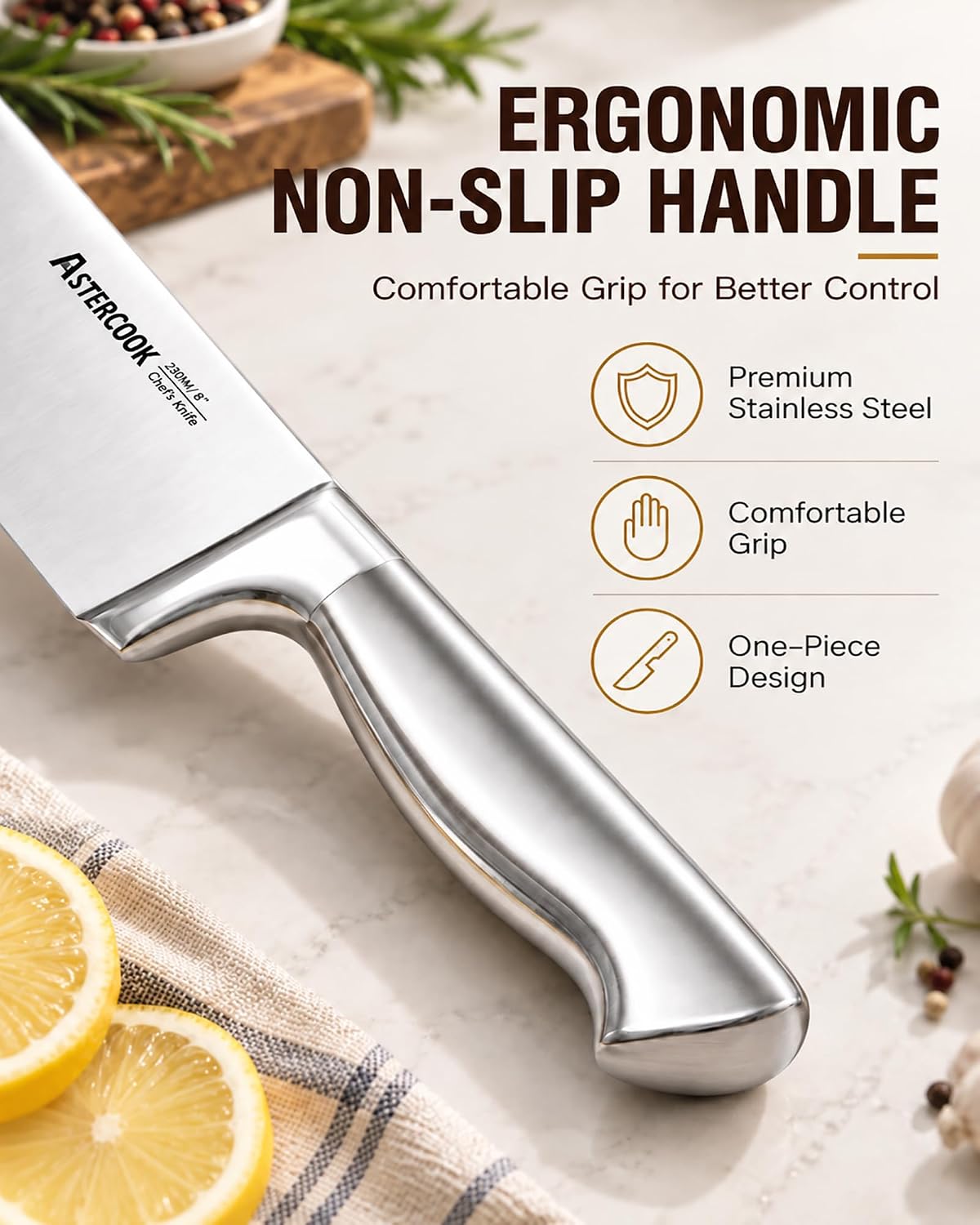 Thumbnail 3 de Astercook K150203S 15-Piece Knife Set with High-Carbon Stainless Steel Blades