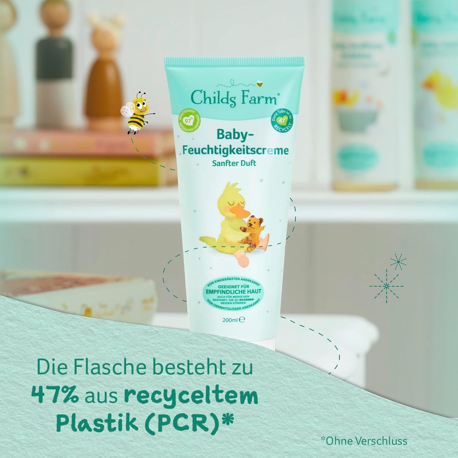 Thumbnail 5 de Childs Farm Baby-Feuchtigkeitscreme (200 ml) – leicht duftend für trockene, empfindliche & neurodermitisneigende Haut