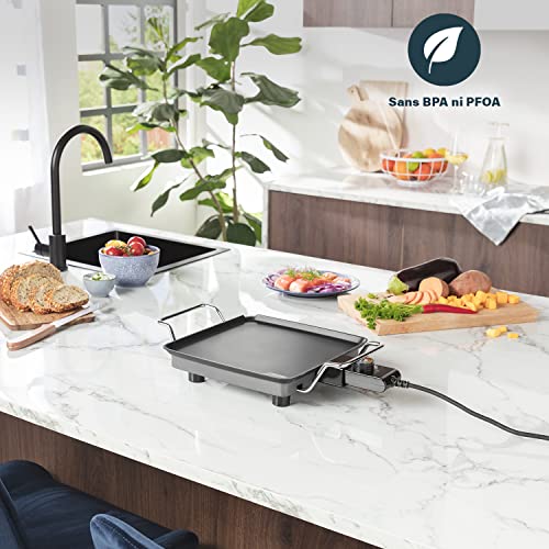 Detalle de Plancha Princess Chef Mini Classic noire – 28 x 28 cm, 1900 W