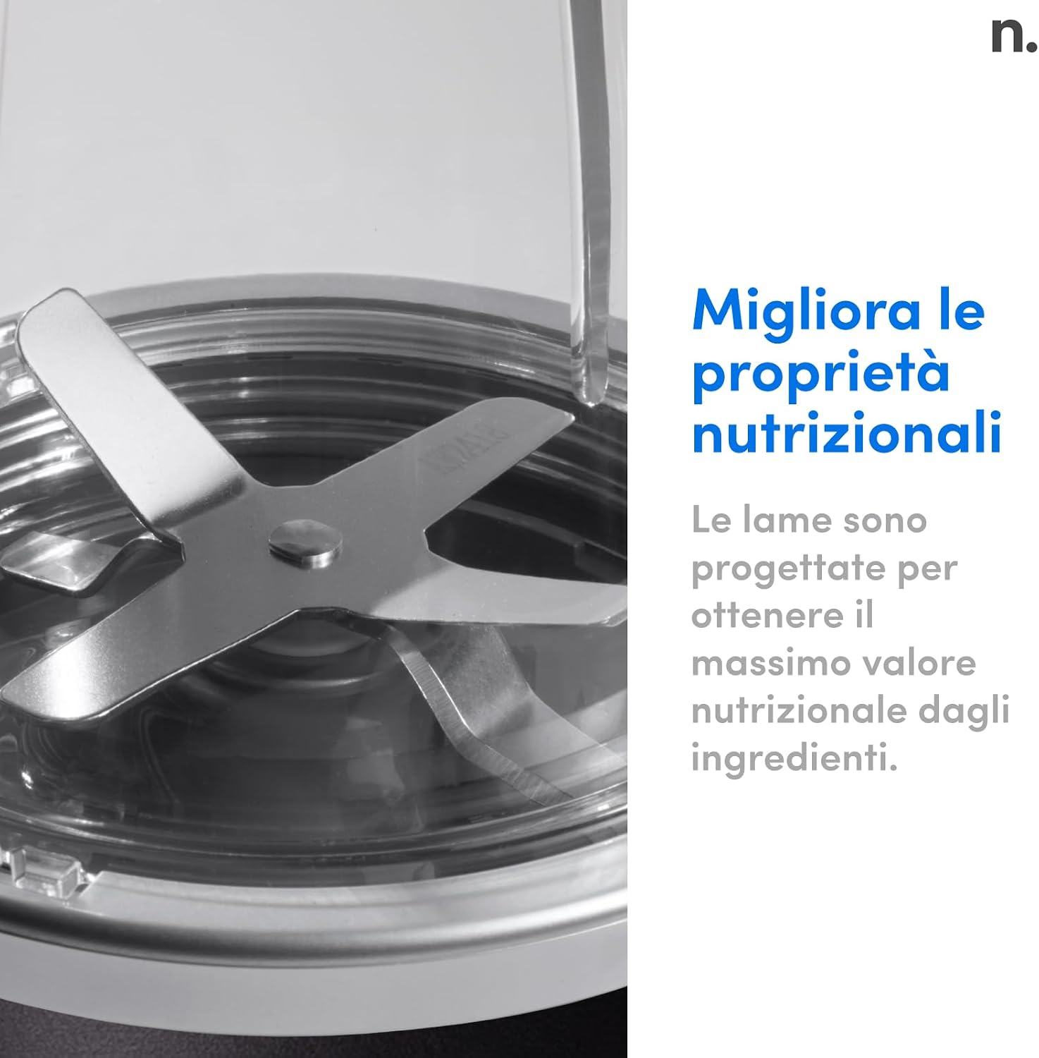 Detalle 2 de Nutribullet Pro 900 NB904B: frullatore multifunzione da 900 W per smoothie sani