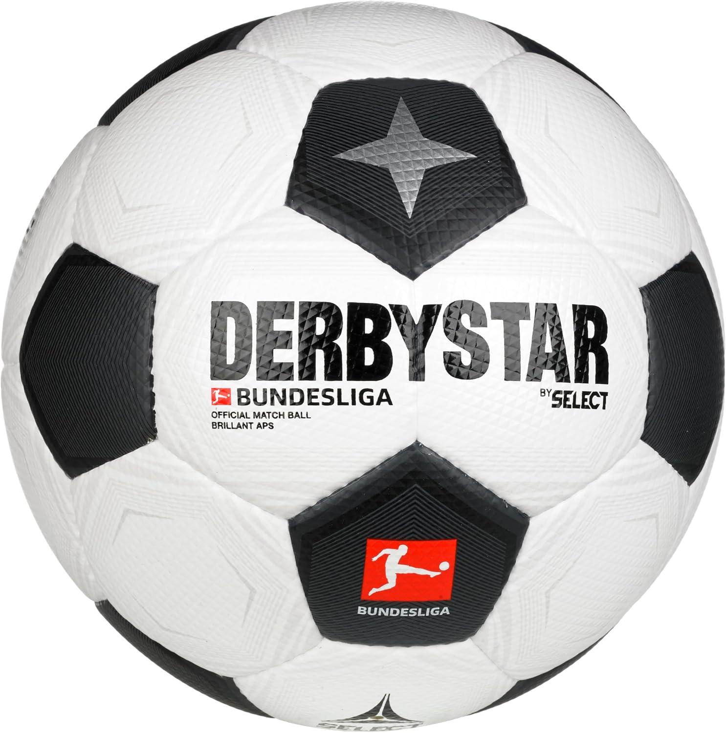 Detalle de Derbystar Bundesliga Brillant APS Classic – ręcznie szyta piłka nożna z 32 paneli