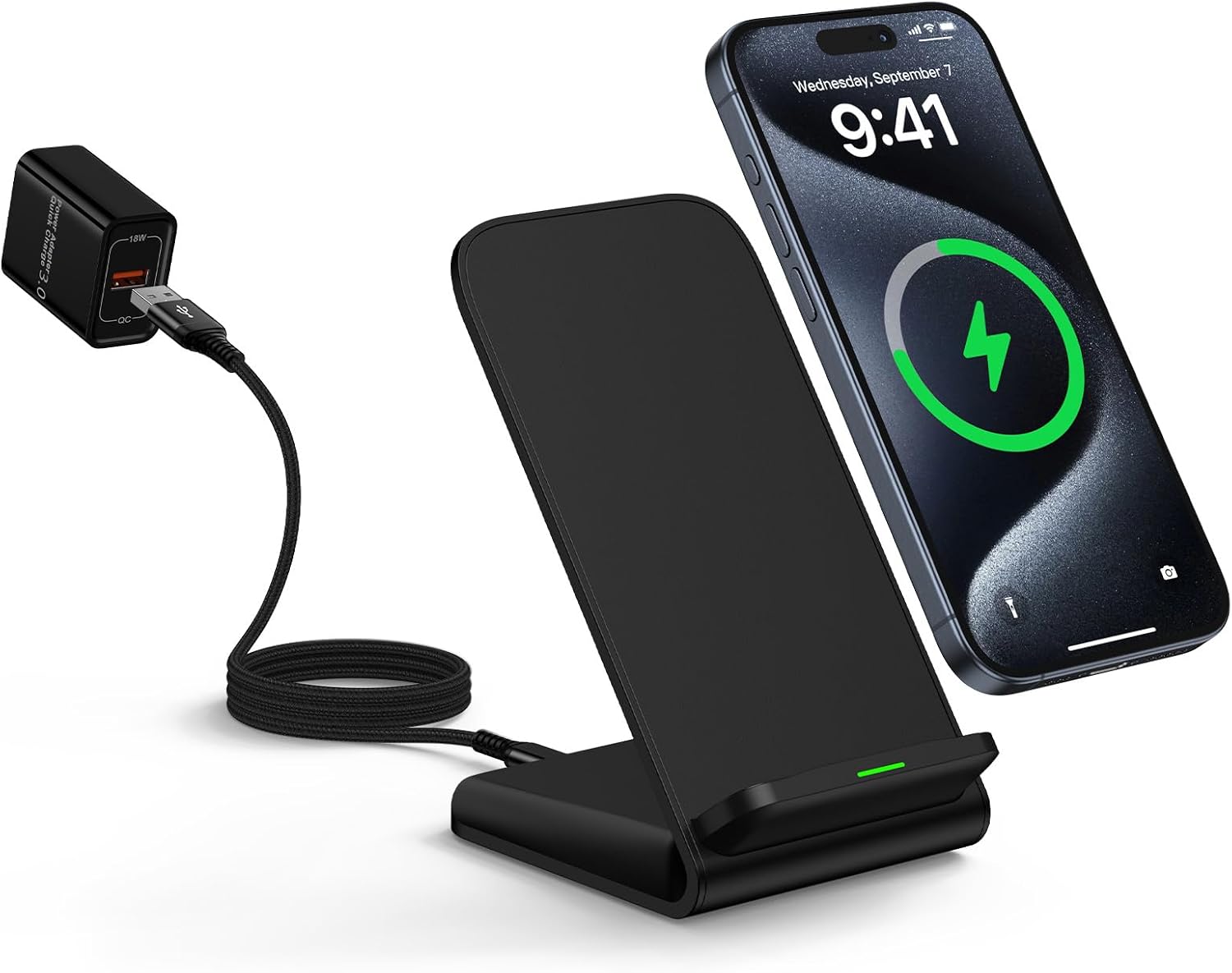 Detalle de Cebkit 15W Wireless Charging Stand for Samsung Galaxy, USB-C