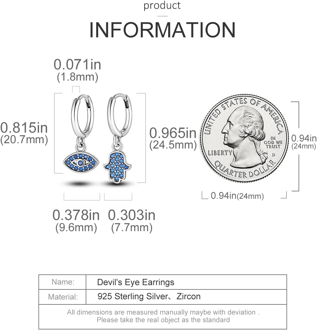 Thumbnail 1 de Parmuz 925 sterling silver hoop & huggie earring set with feather drop detail