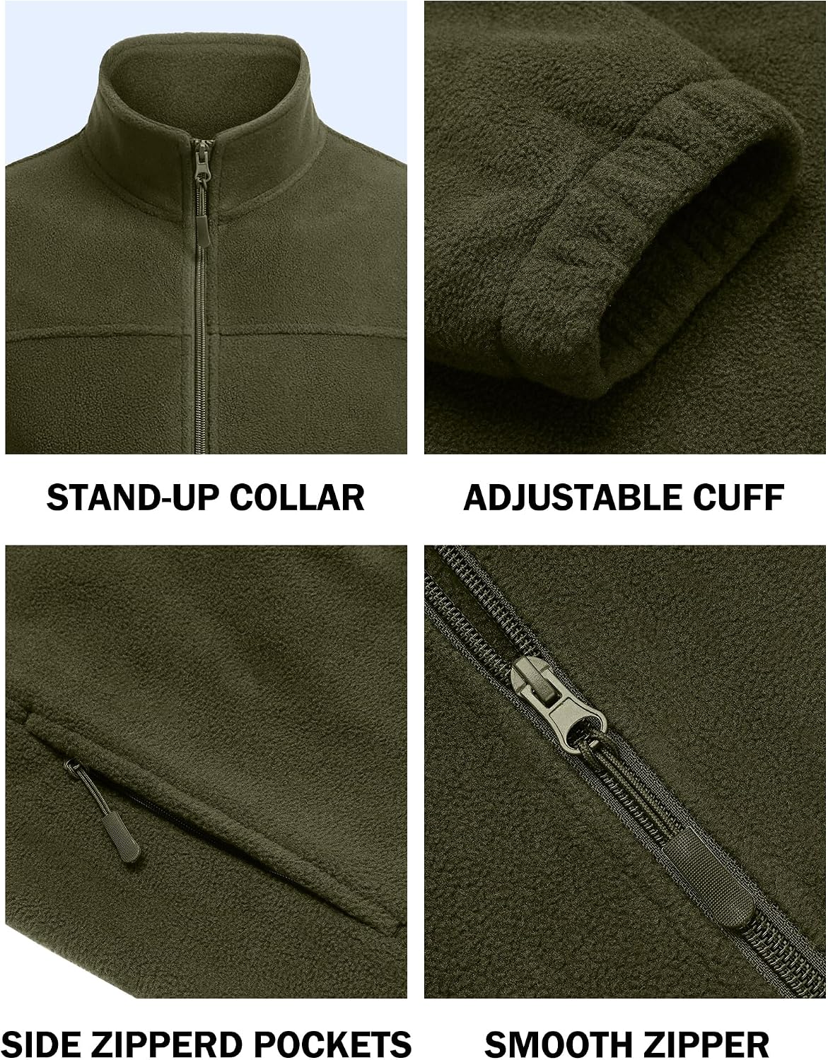 Detalle de COOFANDY Men's Polar Fleece Jacket