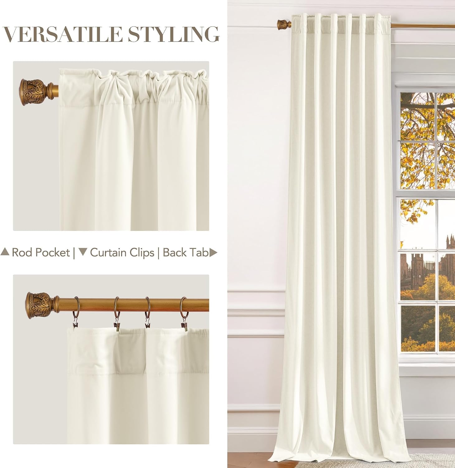 Thumbnail 2 de NICETOWN Velvet Curtains, 96-Inch