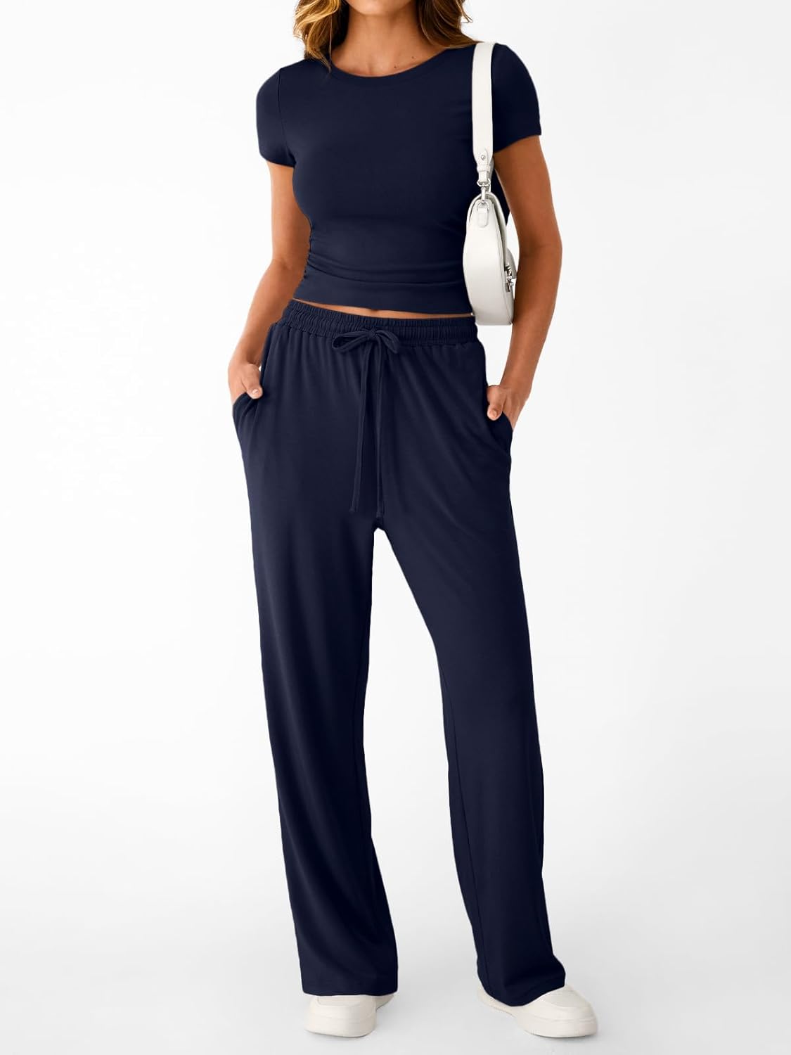 Thumbnail 1 de LILLUSORY 2 Piece Lounge Wear Set for Women UK – Lightweight Rayon-Spandex Co-ord