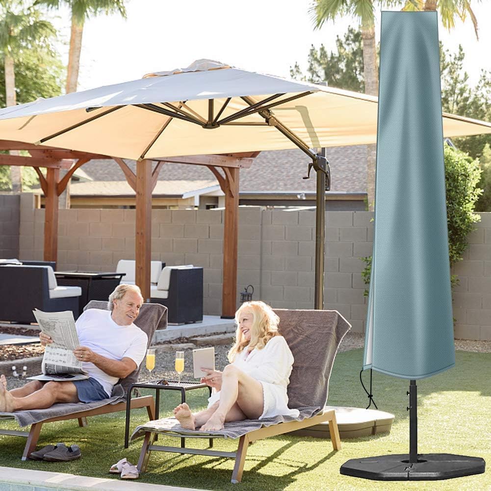 Thumbnail 6 de OKPOW Parasol Cover Waterproof - 600D Heavy-Duty Garden Cover for 2m–3m Umbrellas