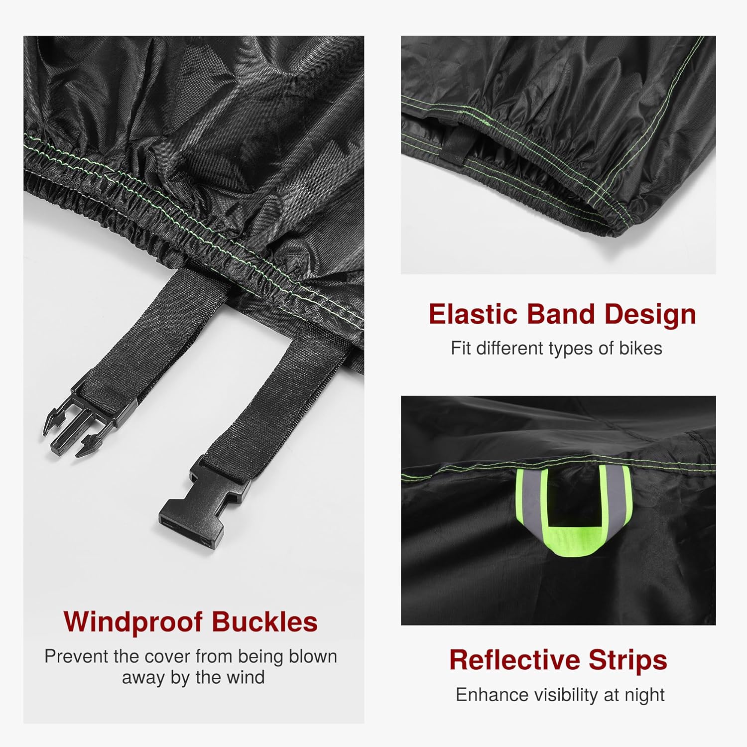 Thumbnail 4 de Puroma Bike Cover for 1/2/3 Bikes (210D Waterproof) with Lock Hole, UV & Wind Protection