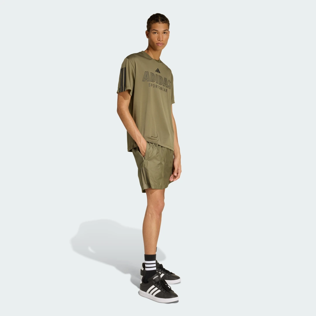 Detalle de Camiseta Adidas House of TIRO Wordmark — verde, para entrenar con estilo
