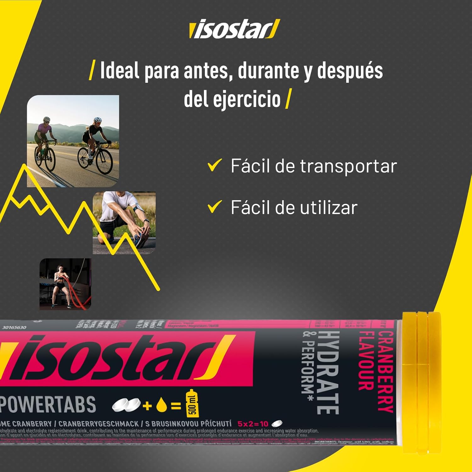 Thumbnail 2 de Isostar Hydrate & Perform Powertabs Arándanos 🍇, 120 g
