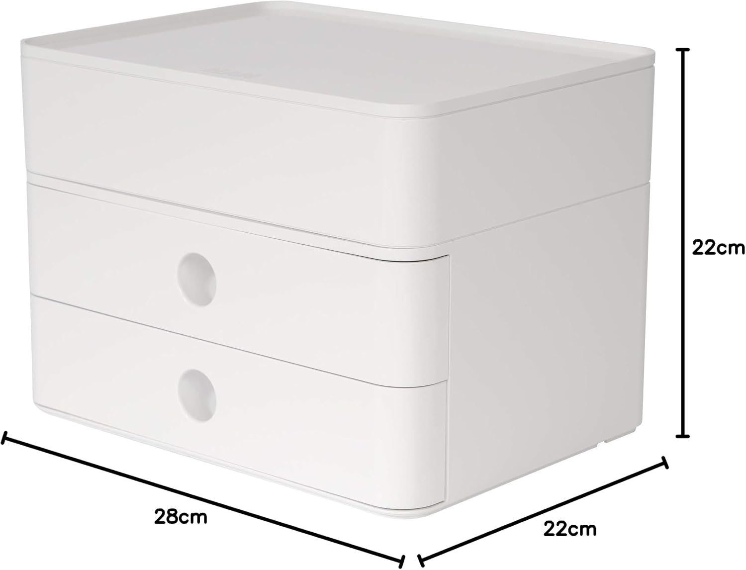 Thumbnail 2 de HAN 1100-12 – Cassettiera SMART-BOX PLUS ALLISON in snow white: design moderno con 2 cassetti e porta utensili