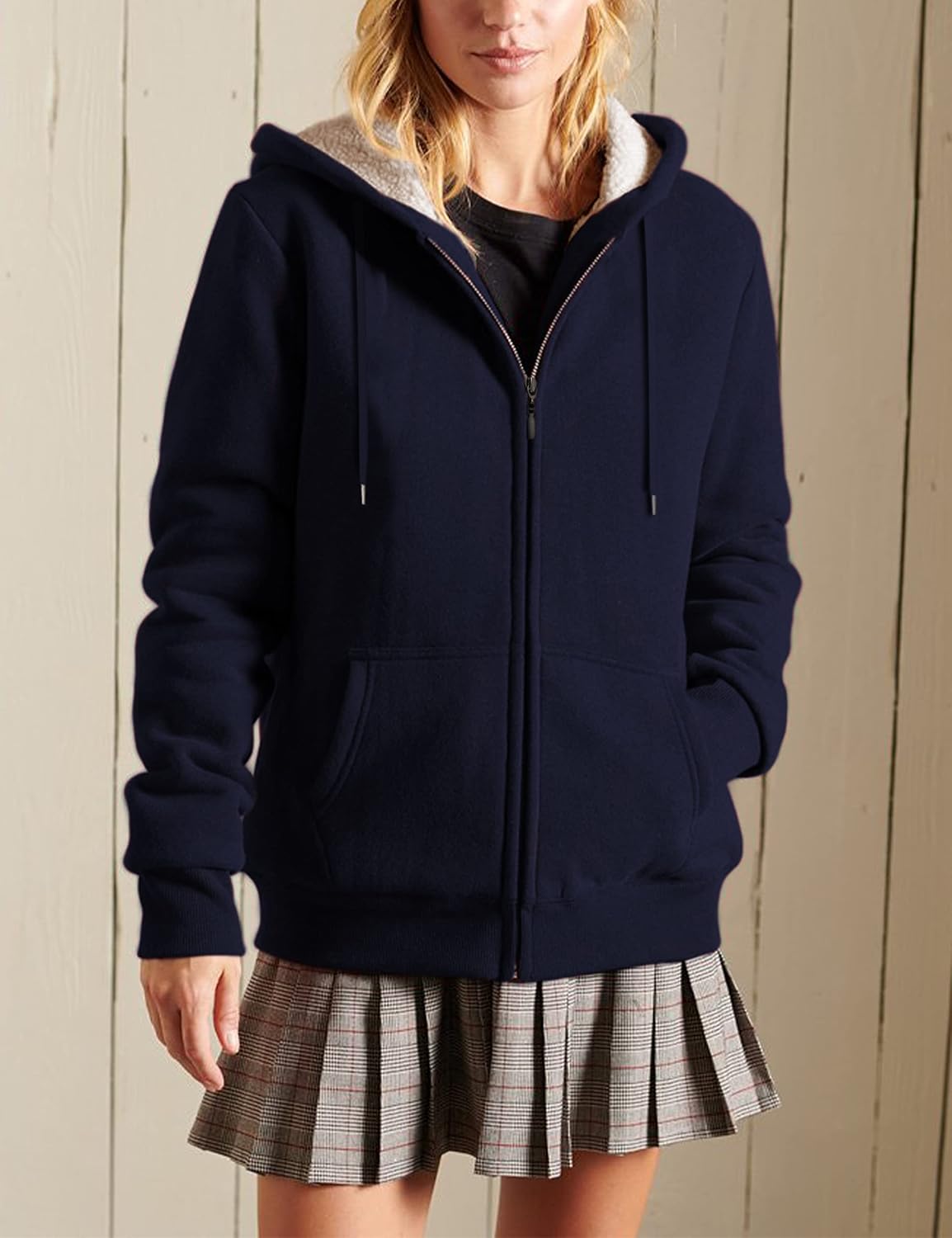 Detalle de Women's Fleece-Lined Hoodie Jacket