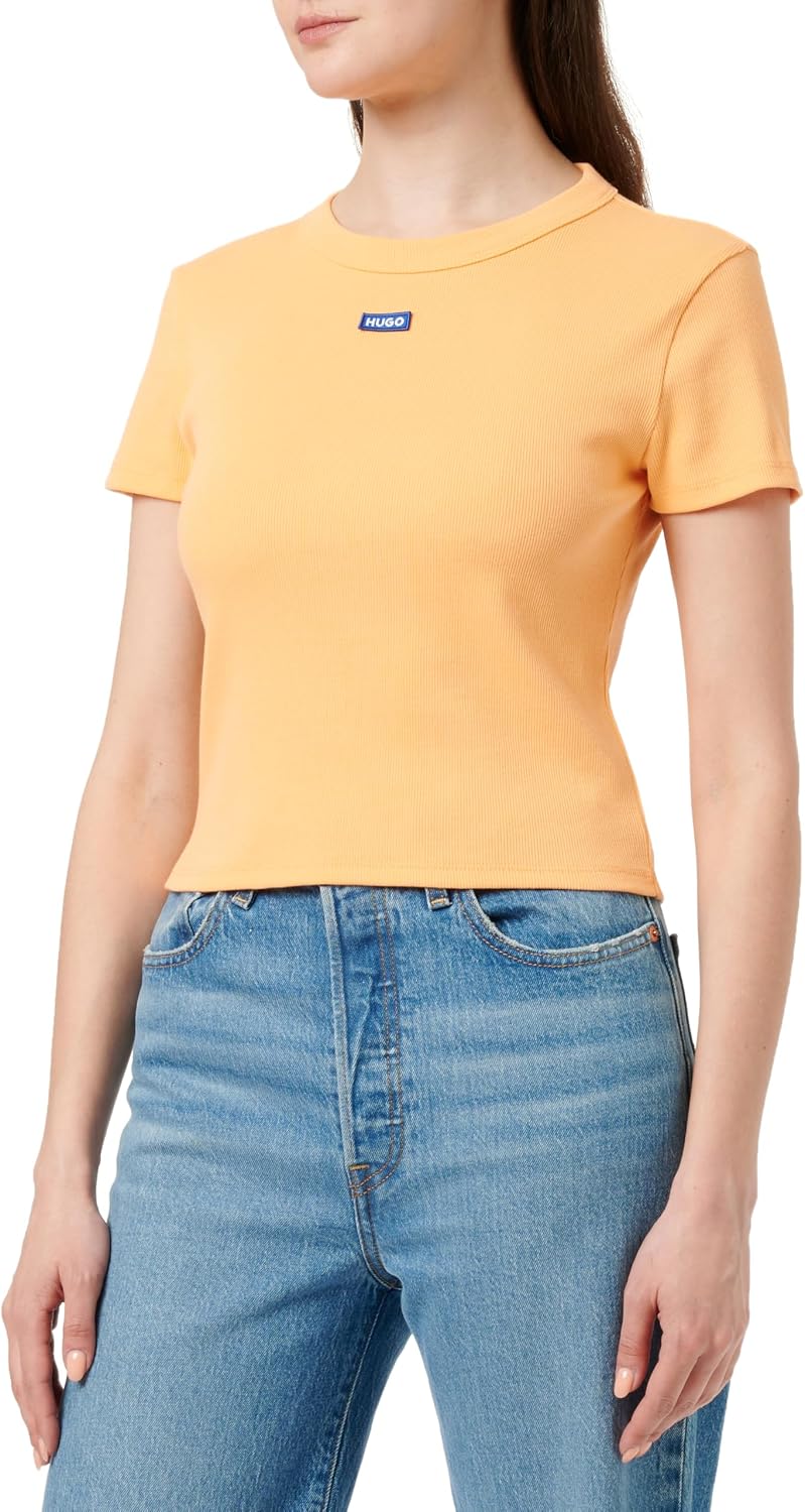 Thumbnail 6 de HUGO Slim-fit Logo T-Shirt in Stretch Cotton