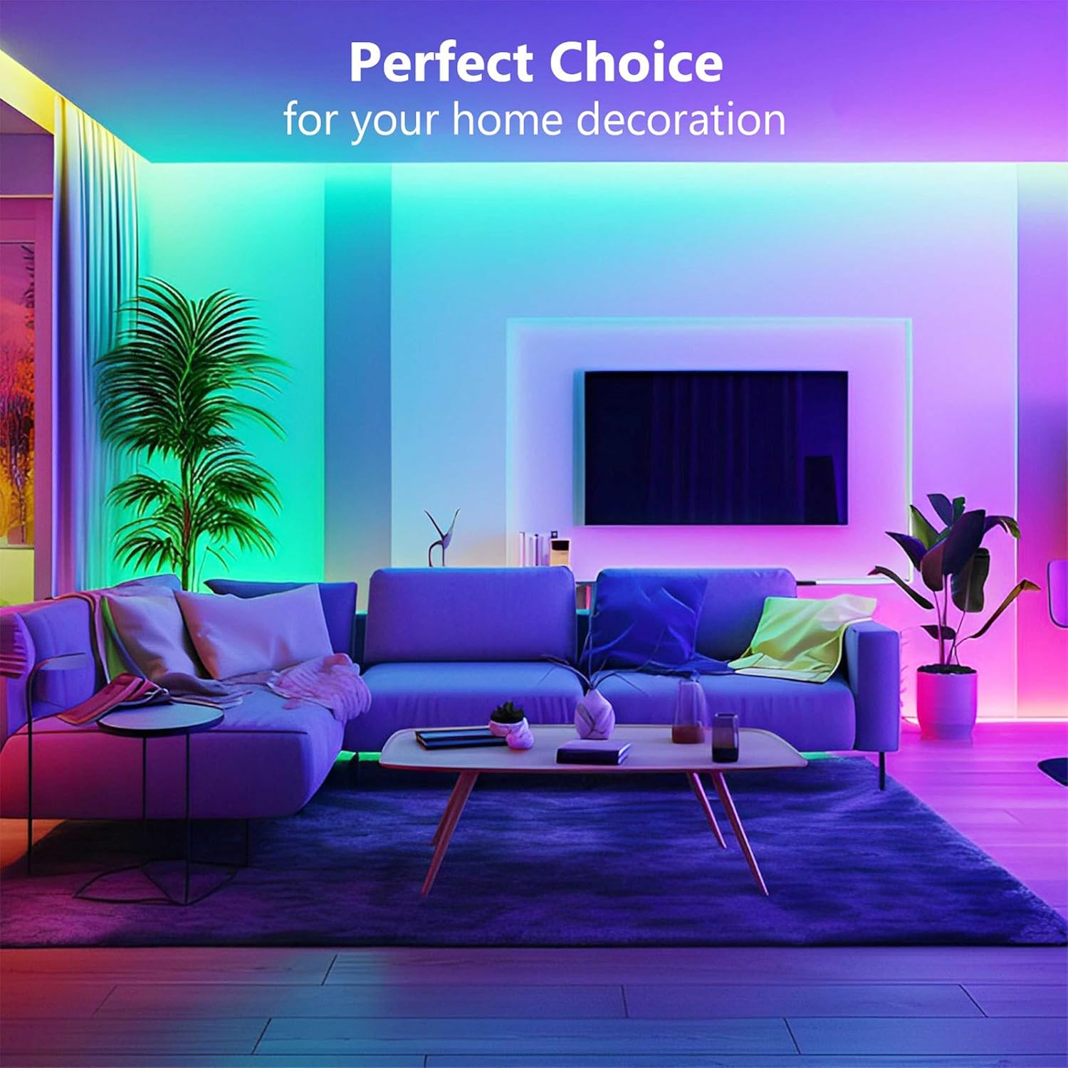 Thumbnail 5 de LED Strip 5m Bluetooth RGB – Selbstklebend, Musik-Synchronisation, App & Fernbedienung