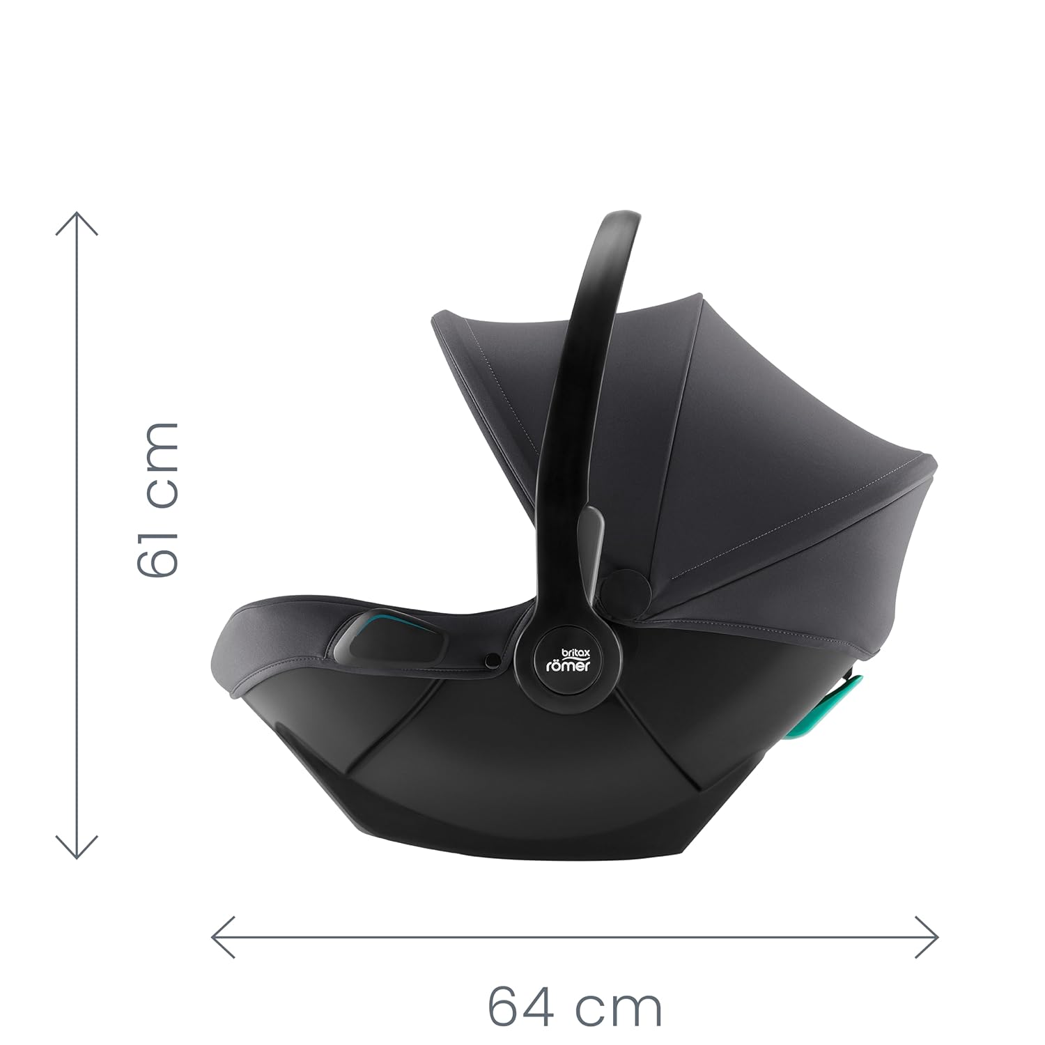 Detalle de BRITAX RÖMER Babyschale BABY-SAFE CORE – i-Size Schale ab Geburt bis 83 cm (ca. 15 Monate), Space Black