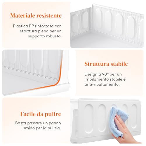 Thumbnail 7 de Lifewit organizador de armario apilable, 5 cajas deslizantes de 24 L en blanco