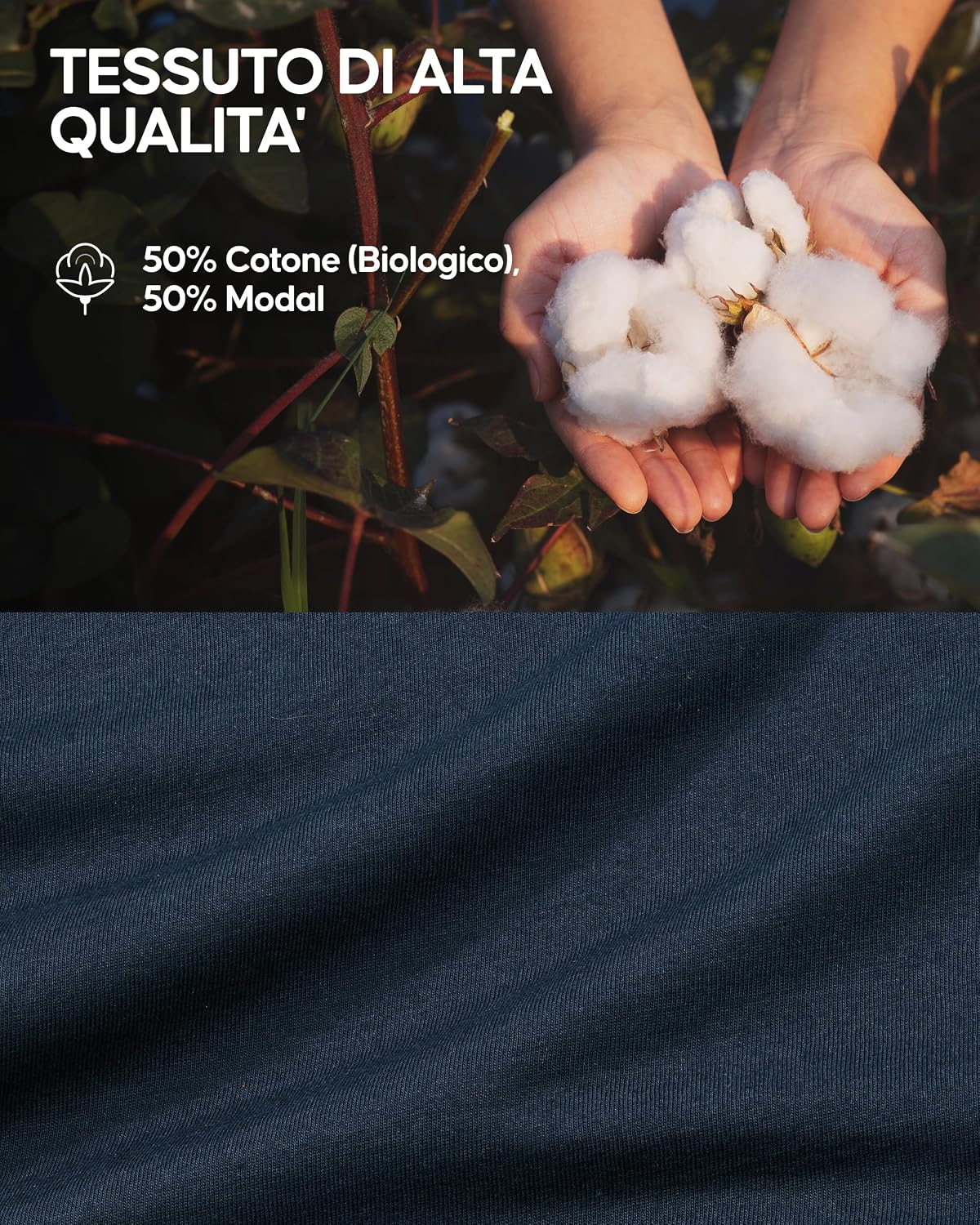 Detalle 2 de DANISH ENDURANCE Maglietta in Cotone Biologico 2 Paia