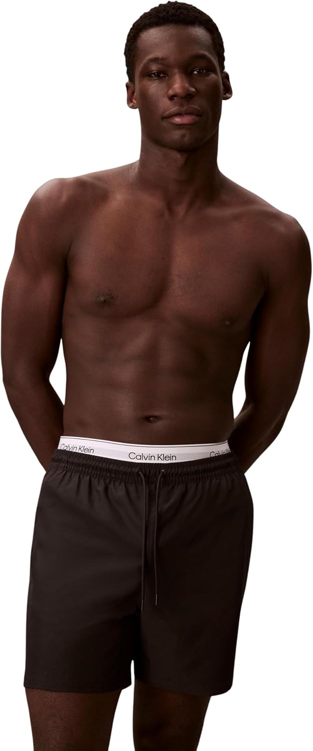 Detalle de Calvin Klein Men's Drawstring Swim Bottoms (Medium) – Pack of 1