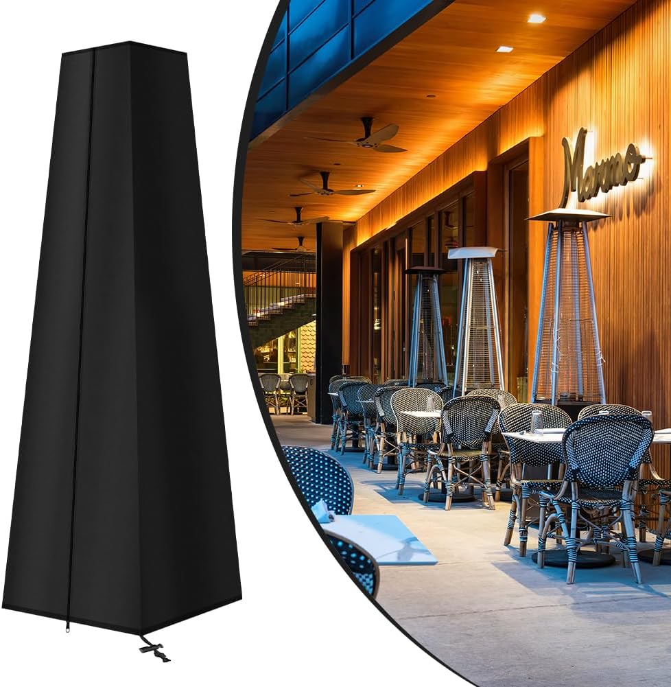 Detalle de AOOWU housse de chauffe-patio imperméable pour parasol chauffant rond (221 × 61 × 53 cm)