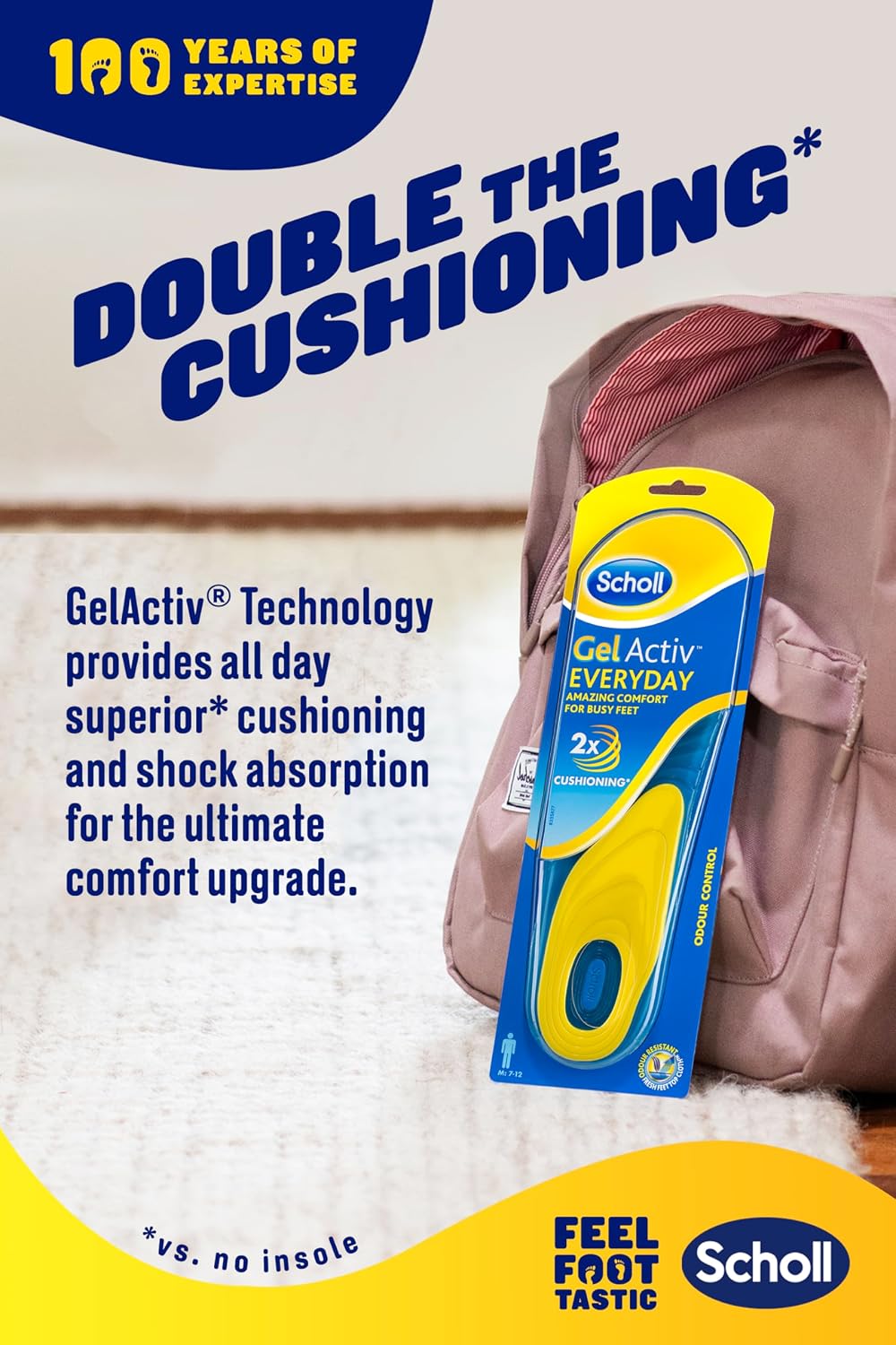 Thumbnail 3 de Scholl GelActiv Everyday Men’s Insoles – All‑Day Comfort, Trim to Fit UK 7–12