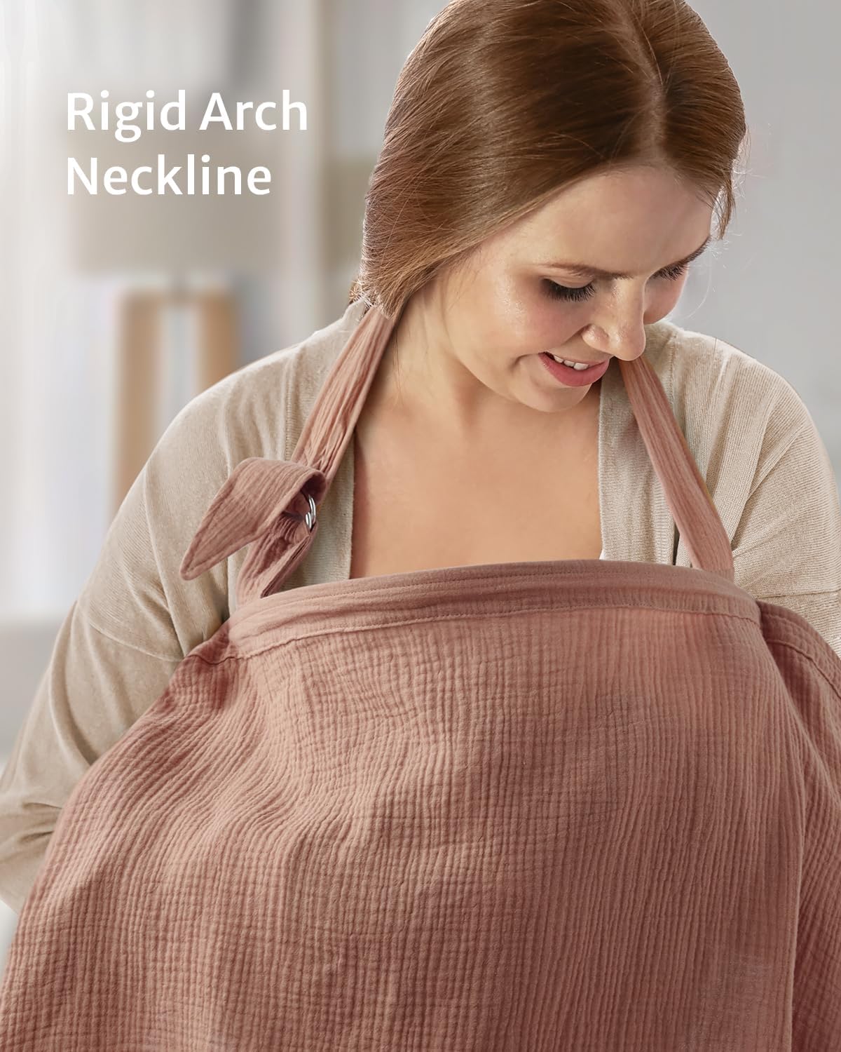 Thumbnail 3 de Blissful Diary Muslin Nursing Cover for Breastfeeding (Dusty Pink)