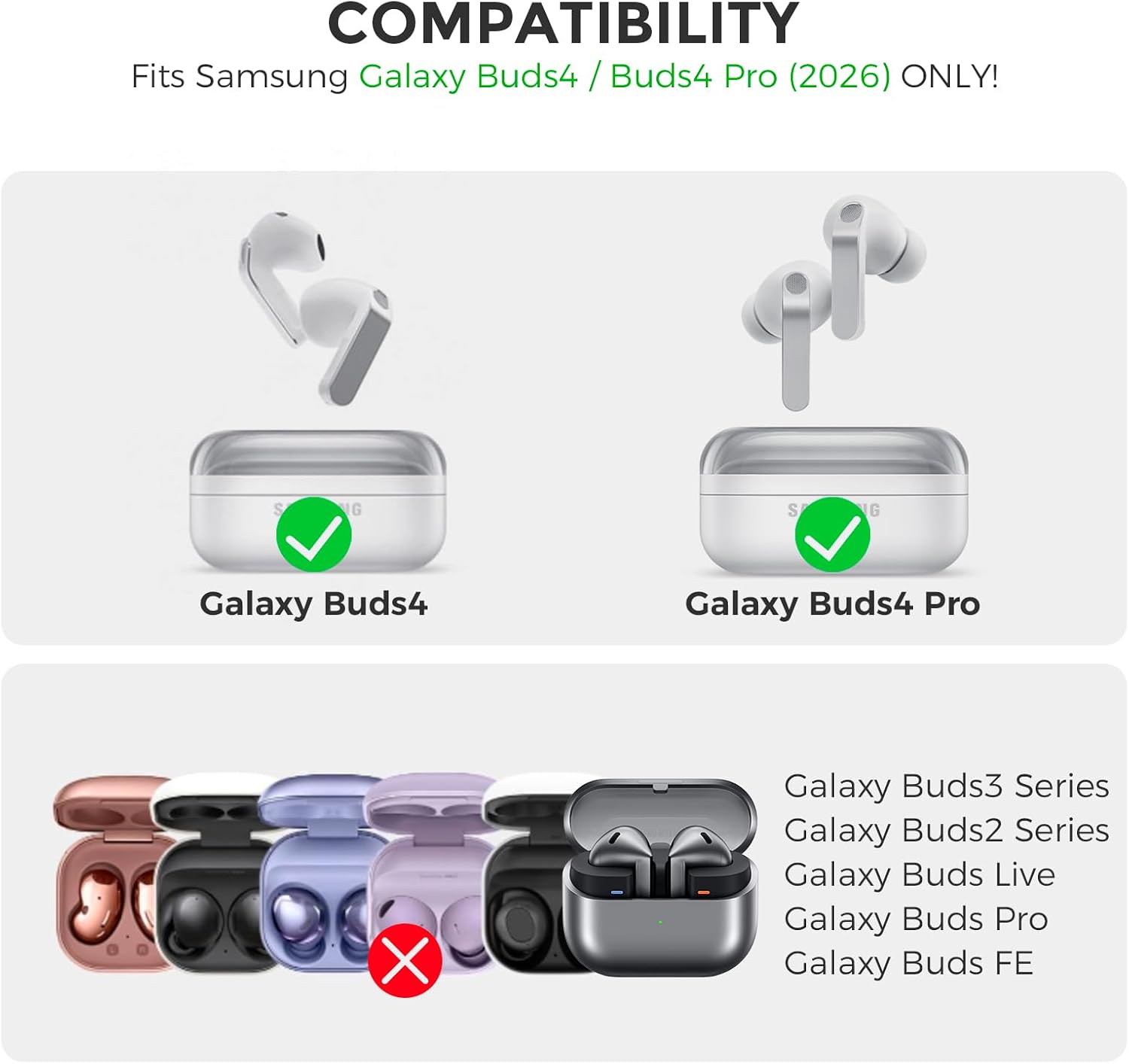 Detalle 2 de AhaStyle Flower Engraved Silicone Case for Galaxy Buds4 & Buds4 Pro (2026)