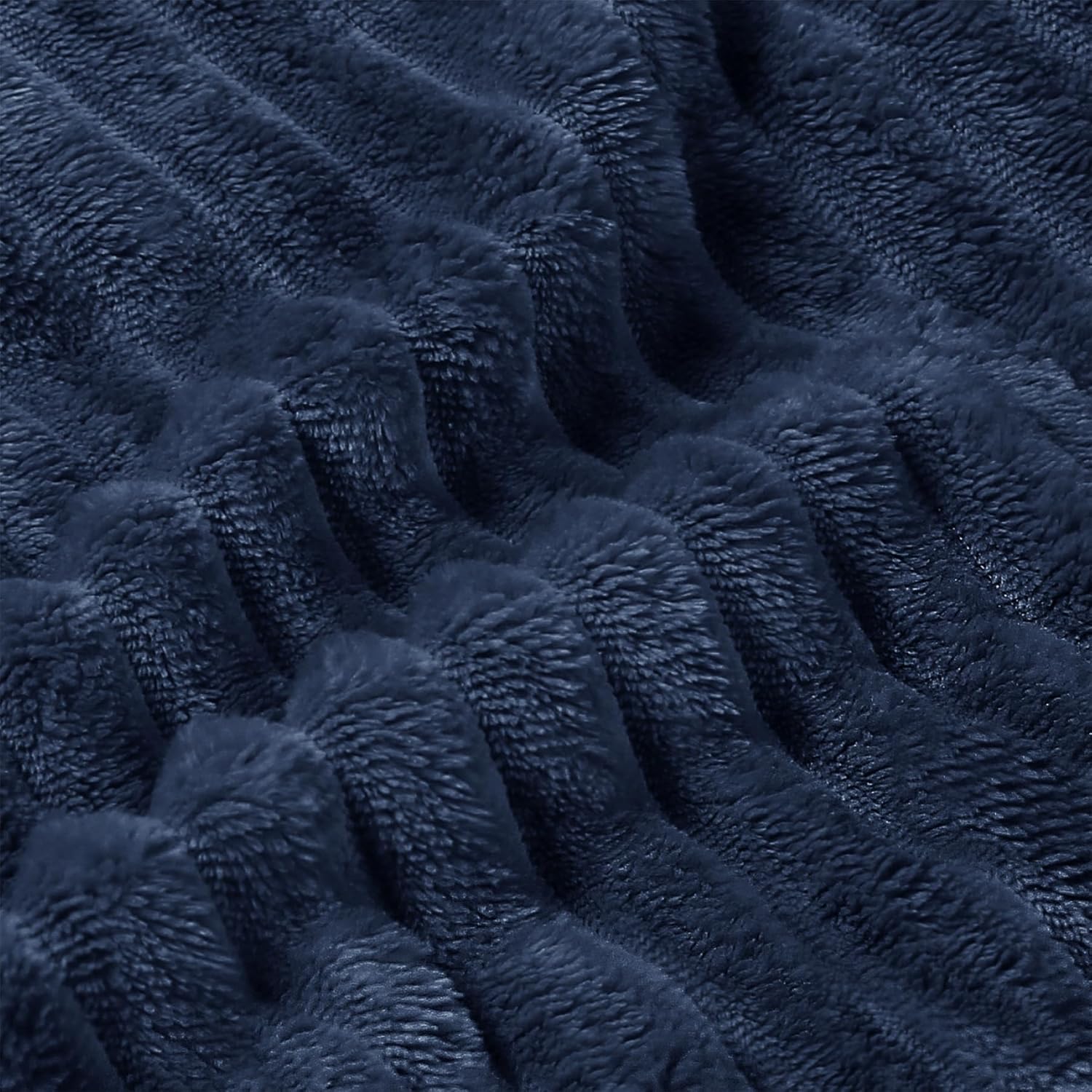 Thumbnail 4 de BEDELITE 50x60 Navy Blue Fleece Throw Blanket 🛋