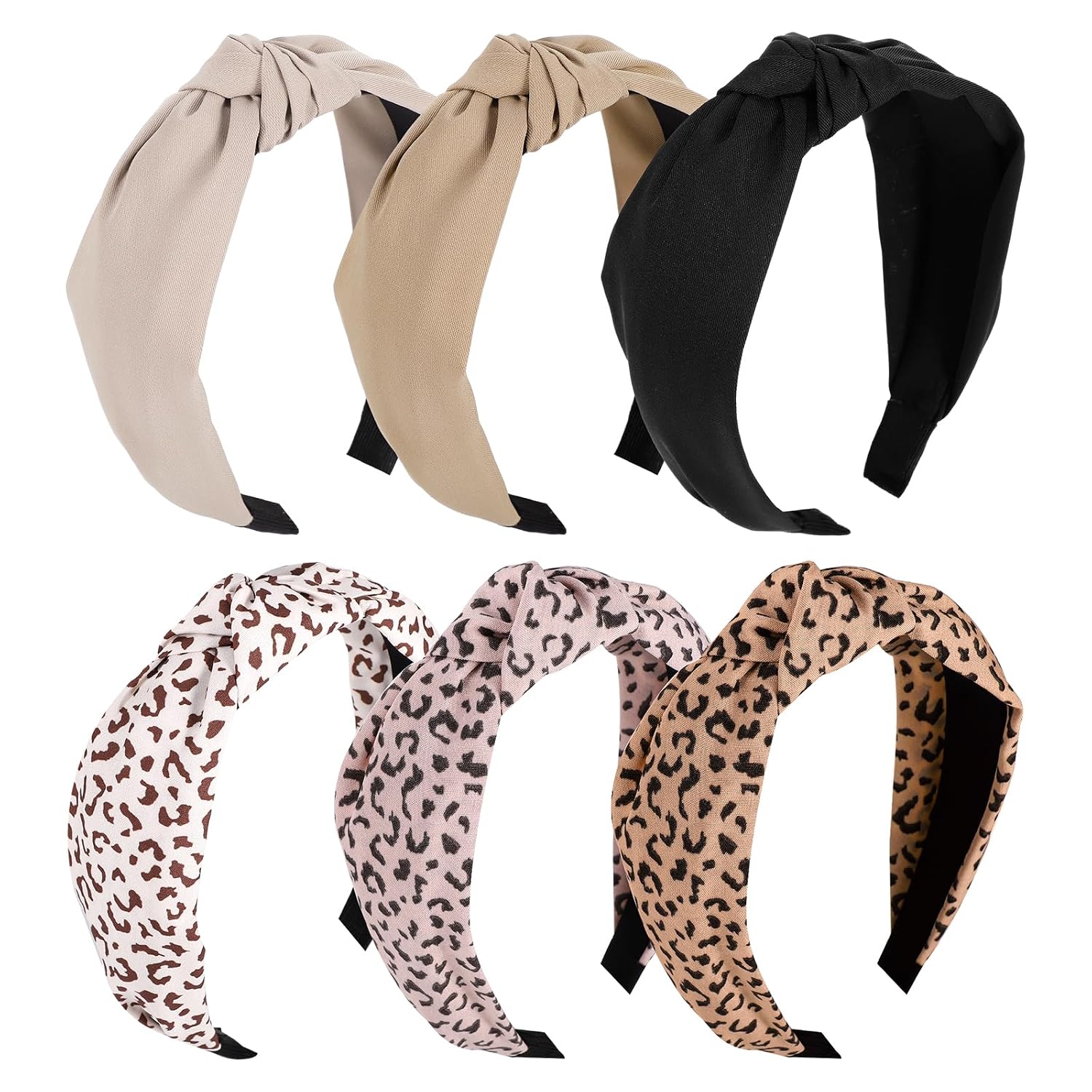 Detalle de 6 Stück Haarreifen Set Leopardenmuster 18 cm 🎀
