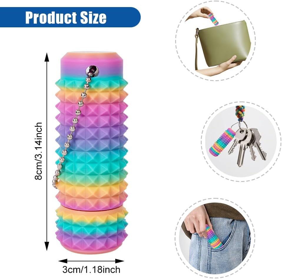 Detalle de Ainiv 5114747 fidget-sleutelhanger met 360° draaibare spikes van PLA