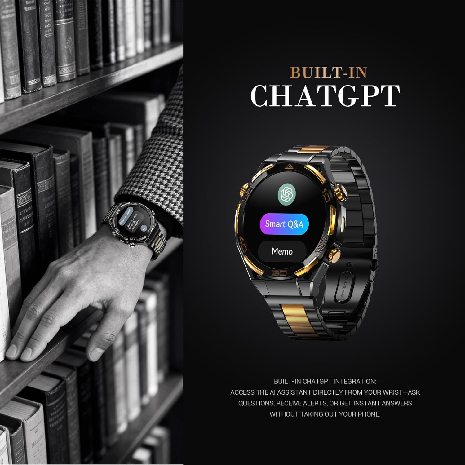 Thumbnail 3 de Blackview Smart Watch for Men — 14K Gold Plated Case with GPS, 110+ Sports & 100-Day Battery