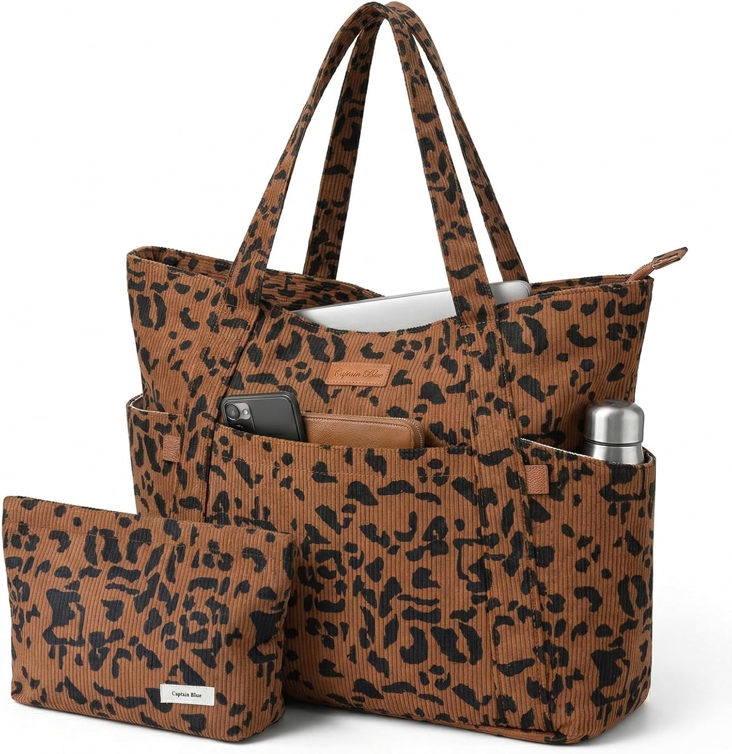 Thumbnail 6 de Captain Blues Tote Bag for Women with Zip — Large Capacity Corduroy tote with Laptop Compartment