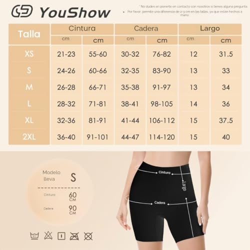 Detalle de YouShow 3 Pack Pantalón Antirozaduras Mujer: cómodo, sin costuras y pensado para llevar debajo de falda