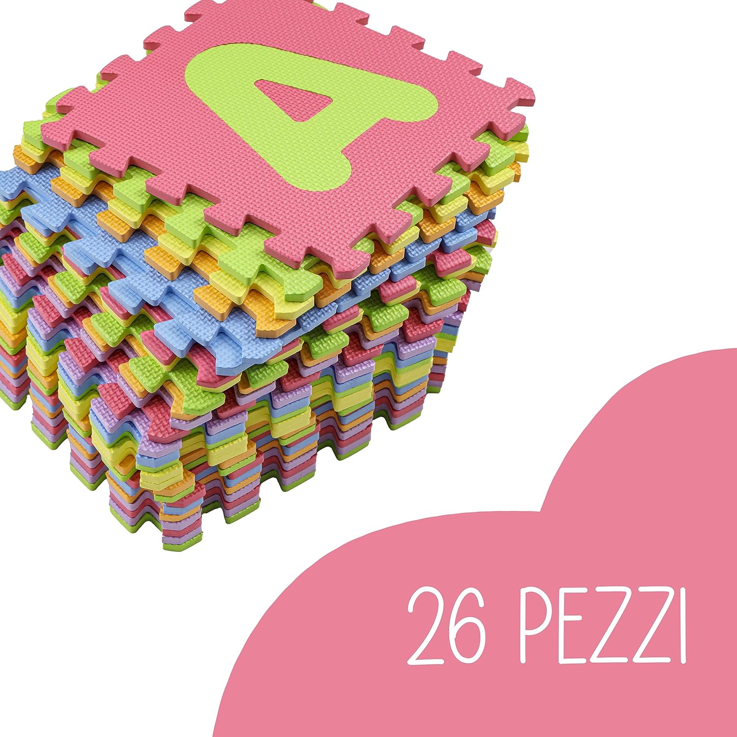 Thumbnail 4 de Baroni Toys tappeto puzzle componibile in EVA da 26 pezzi (numeri rimovibili) 30x30 cm