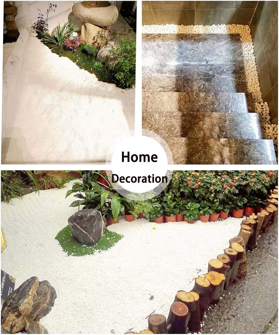 Thumbnail 5 de Hisredsun White Decorative Stones (3.96 lb) Natural Gravel for Pots, Succulents & Aquariums